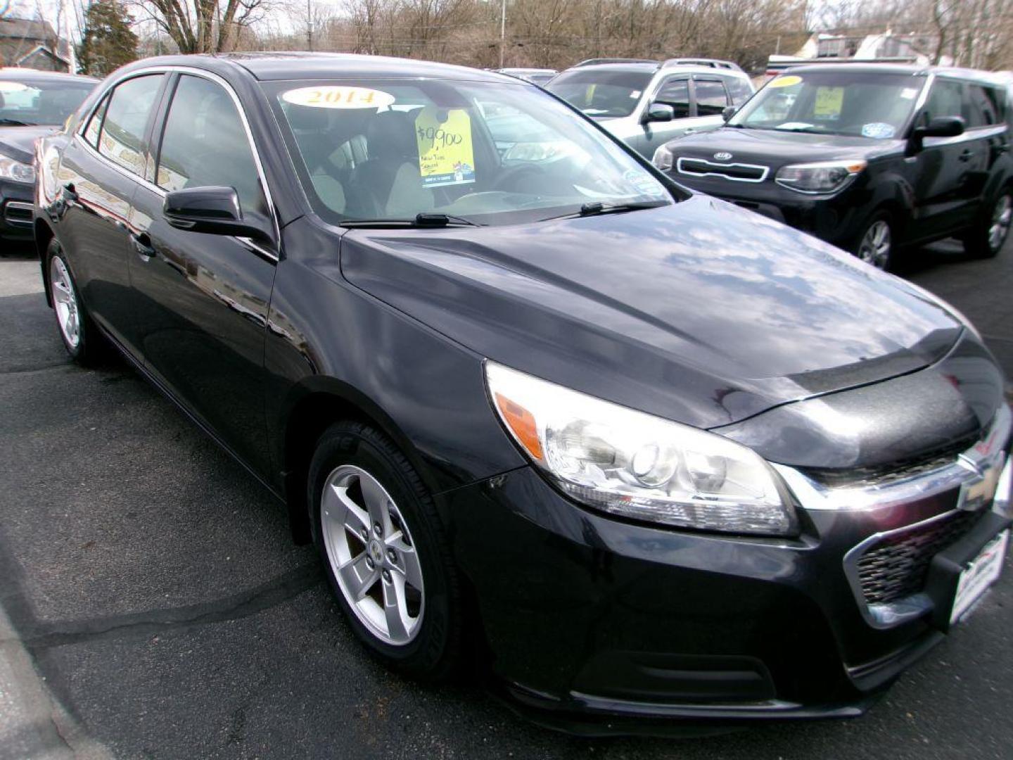 2014 BLACK CHEVROLET MALIBU 1LT (1G11C5SL3EF) with an 2.5L engine, Automatic transmission, located at 501 E. Columbia St., Springfield, OH, 45503, (800) 262-7122, 39.925262, -83.801796 - Photo#1