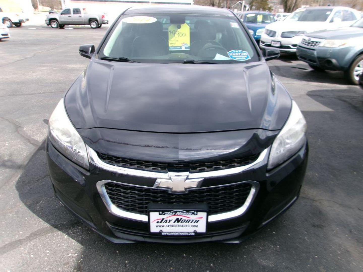 2014 BLACK CHEVROLET MALIBU 1LT (1G11C5SL3EF) with an 2.5L engine, Automatic transmission, located at 501 E. Columbia St., Springfield, OH, 45503, (800) 262-7122, 39.925262, -83.801796 - Photo#2