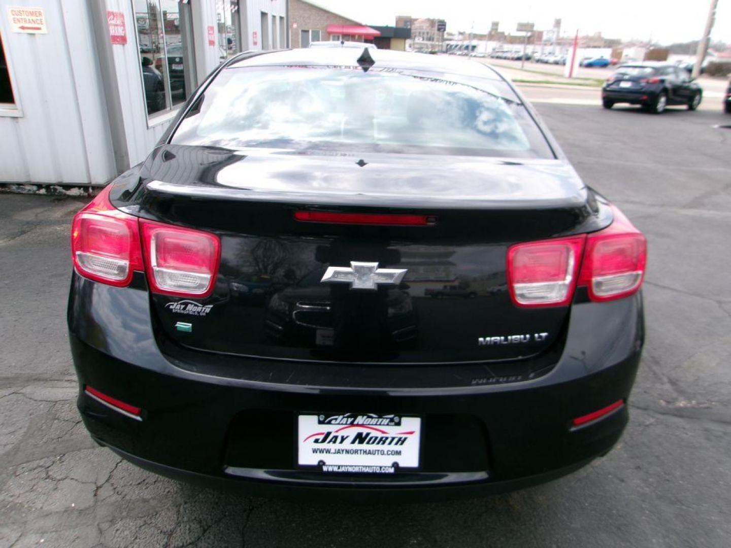 2014 BLACK CHEVROLET MALIBU 1LT (1G11C5SL3EF) with an 2.5L engine, Automatic transmission, located at 501 E. Columbia St., Springfield, OH, 45503, (800) 262-7122, 39.925262, -83.801796 - Photo#5