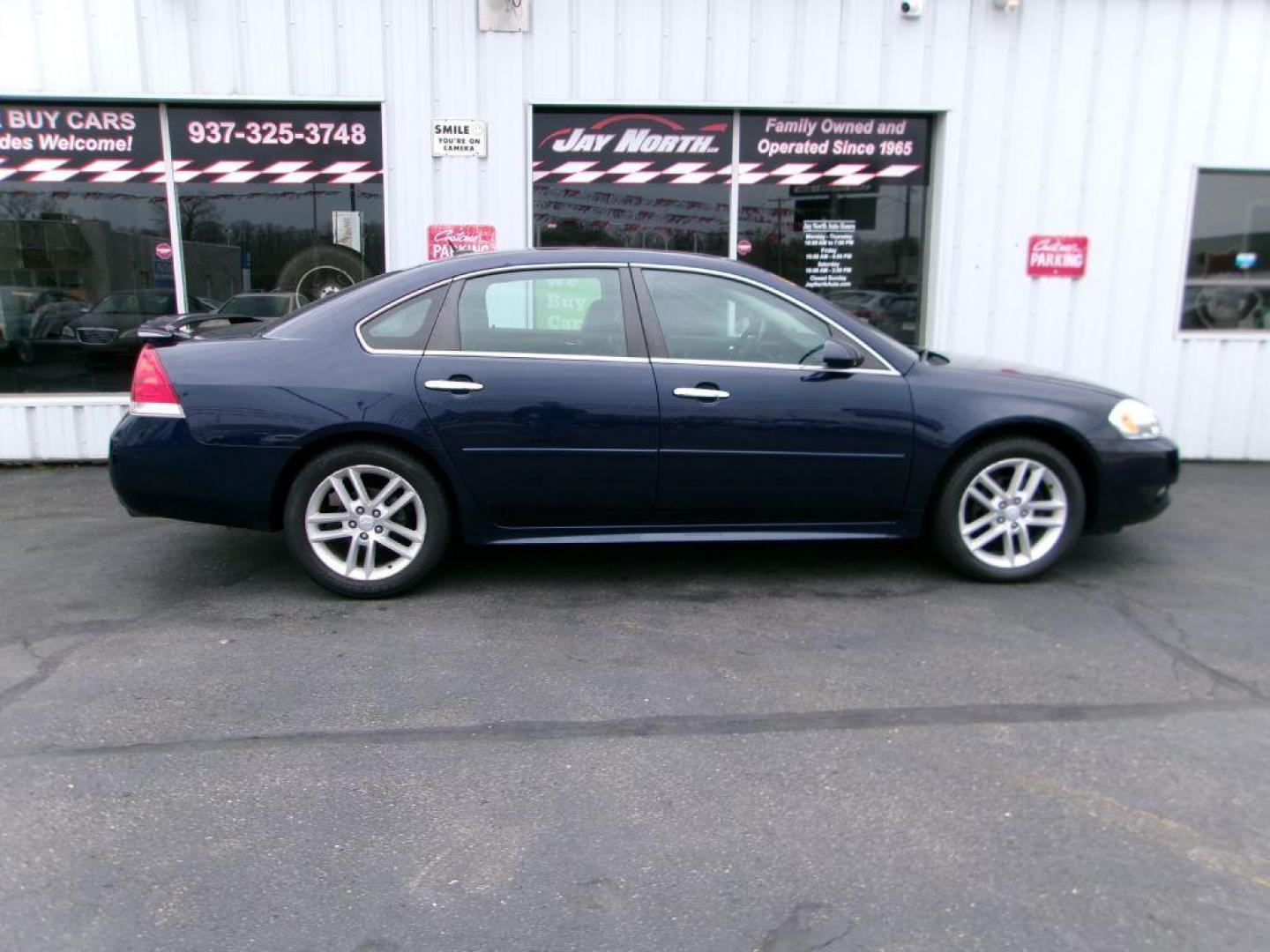 2012 BLUE CHEVROLET IMPALA LTZ (2G1WC5E33C1) with an 3.6L engine, Automatic transmission, located at 501 E. Columbia St., Springfield, OH, 45503, (800) 262-7122, 39.925262, -83.801796 - Photo#0