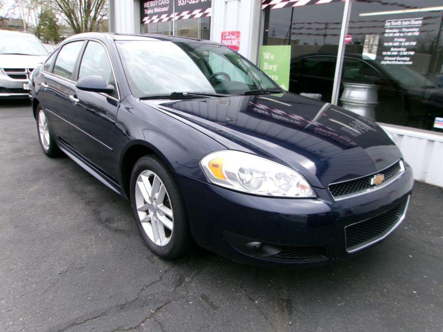 2012 BLUE CHEVROLET IMPALA LTZ (2G1WC5E33C1) with an 3.6L engine, Automatic transmission, located at 501 E. Columbia St., Springfield, OH, 45503, (800) 262-7122, 39.925262, -83.801796 - Photo#2