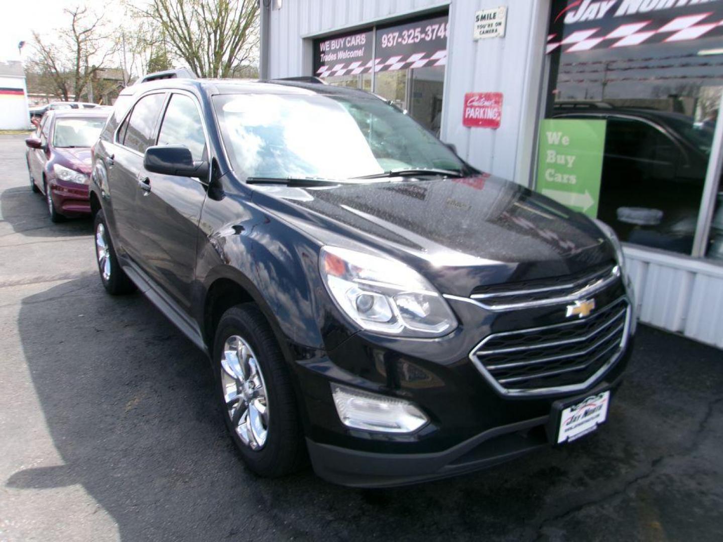 2017 BLACK CHEVROLET EQUINOX LT (2GNFLFEK6H6) with an 2.4L engine, Automatic transmission, located at 501 E. Columbia St., Springfield, OH, 45503, (800) 262-7122, 39.925262, -83.801796 - *** All Wheel Drive *** LT *** Clean CarFax *** Serviced and Detailed *** Remote Start *** New Brakes *** Jay North Auto has offered hand picked vehicles since 1965! Our customer's enjoy a NO pressure buying experience with a small town feel. All of our vehicles get fully inspected and detailed. - Photo#1