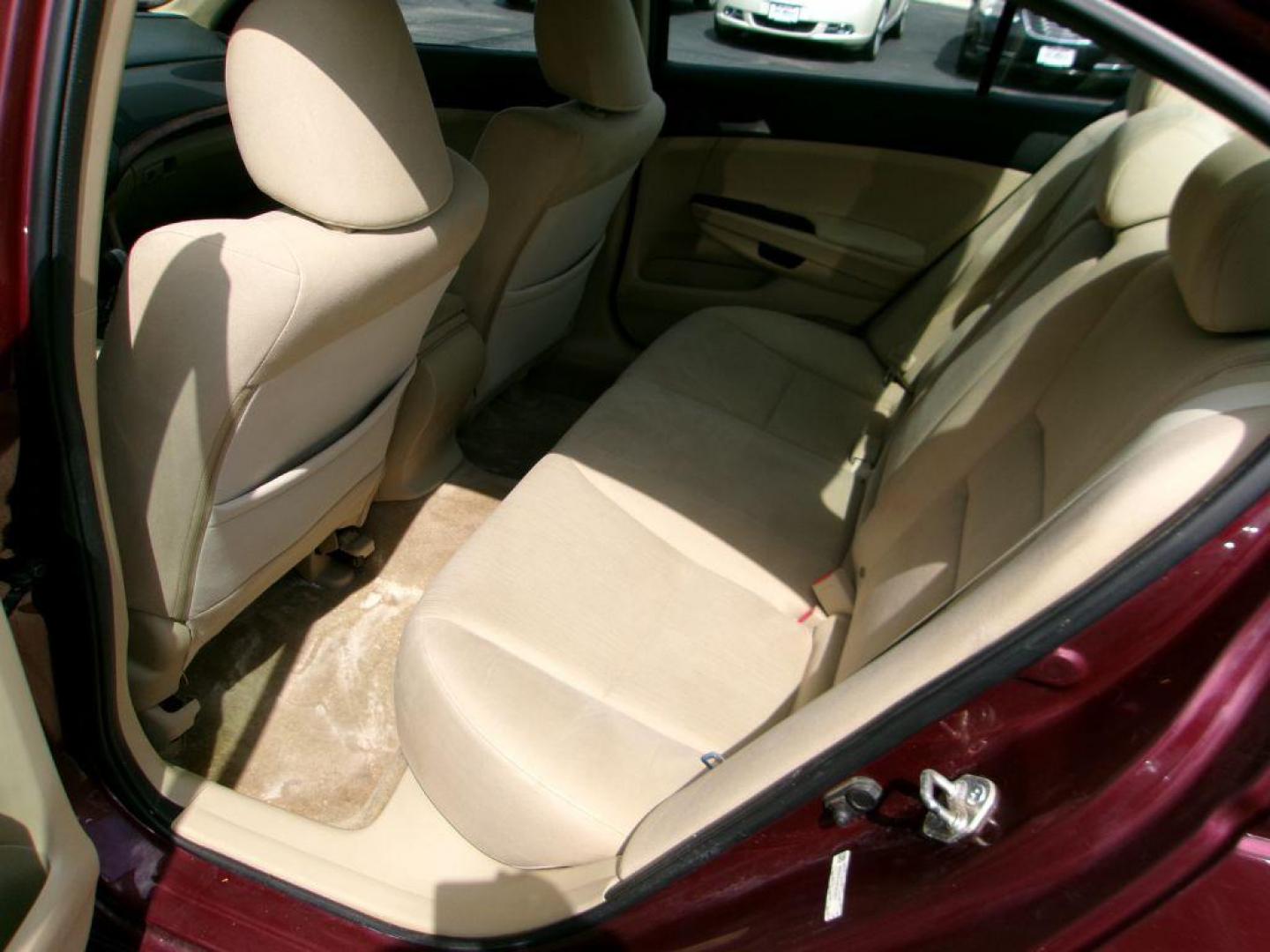 2012 RED HONDA ACCORD LXP (1HGCP2F49CA) with an 2.4L engine, Automatic transmission, located at 501 E. Columbia St., Springfield, OH, 45503, (800) 262-7122, 39.925262, -83.801796 - *** Serviced and Detailed *** FWD *** LX *** Clean CarFax *** Jay North Auto has offered hand picked vehicles since 1965! Our customer's enjoy a NO pressure buying experience with a small town feel. All of our vehicles get fully inspected and detailed. We are a preferred dealer for many local c - Photo#7