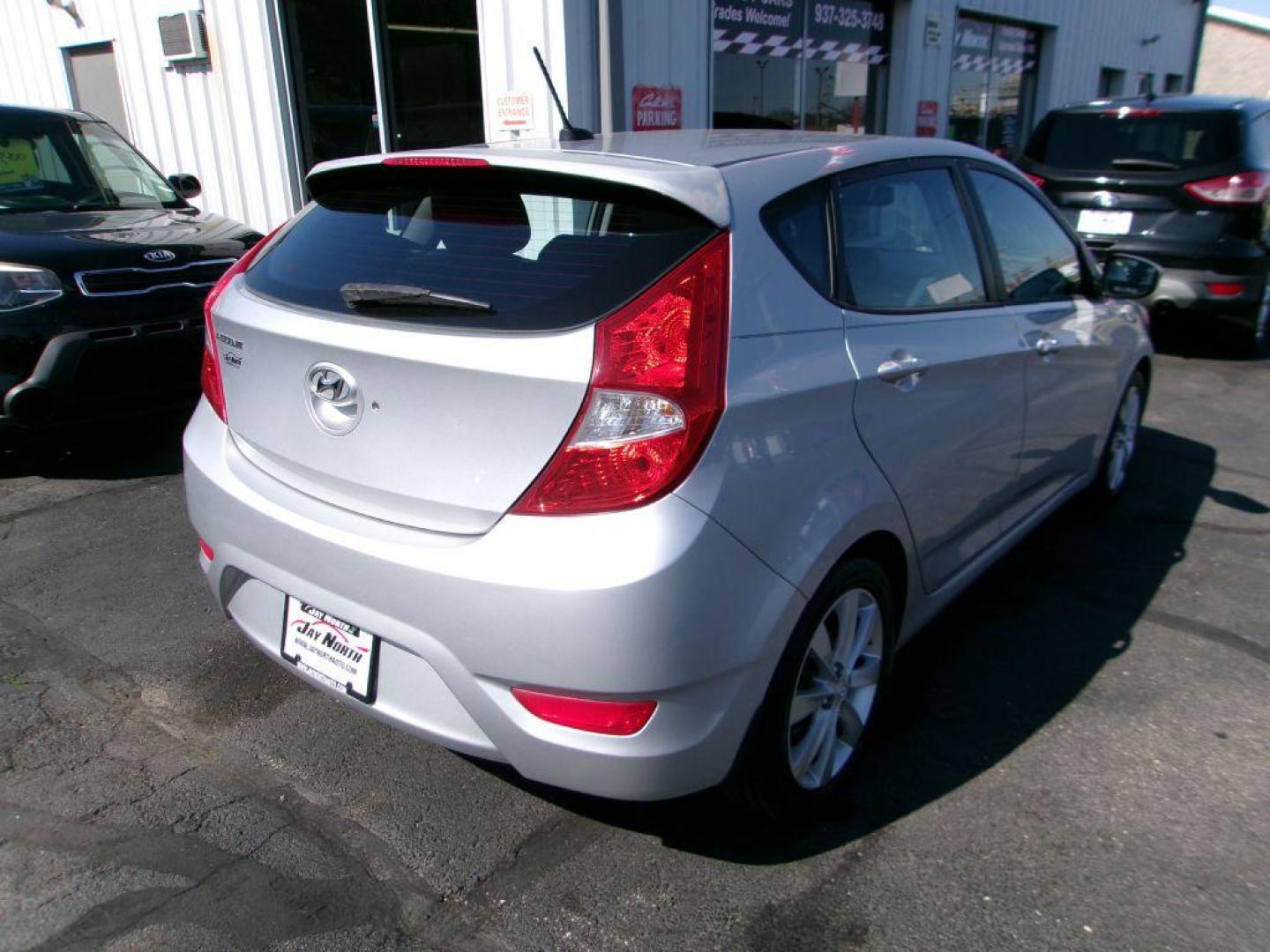 2013 SILVER HYUNDAI ACCENT SE (KMHCU5AE6DU) with an 1.6L engine, Automatic transmission, located at 501 E. Columbia St., Springfield, OH, 45503, (800) 262-7122, 39.925262, -83.801796 - ***Clean Carfax***SE***New Tires***Sunroof***New Front Pads and Rotors***Serviced and Detailed*** Jay North Auto has offered hand picked vehicles since 1965! Our customer's enjoy a NO pressure buying experience with a small town feel. All of our vehicles get fully inspected and detailed. We ar - Photo#3