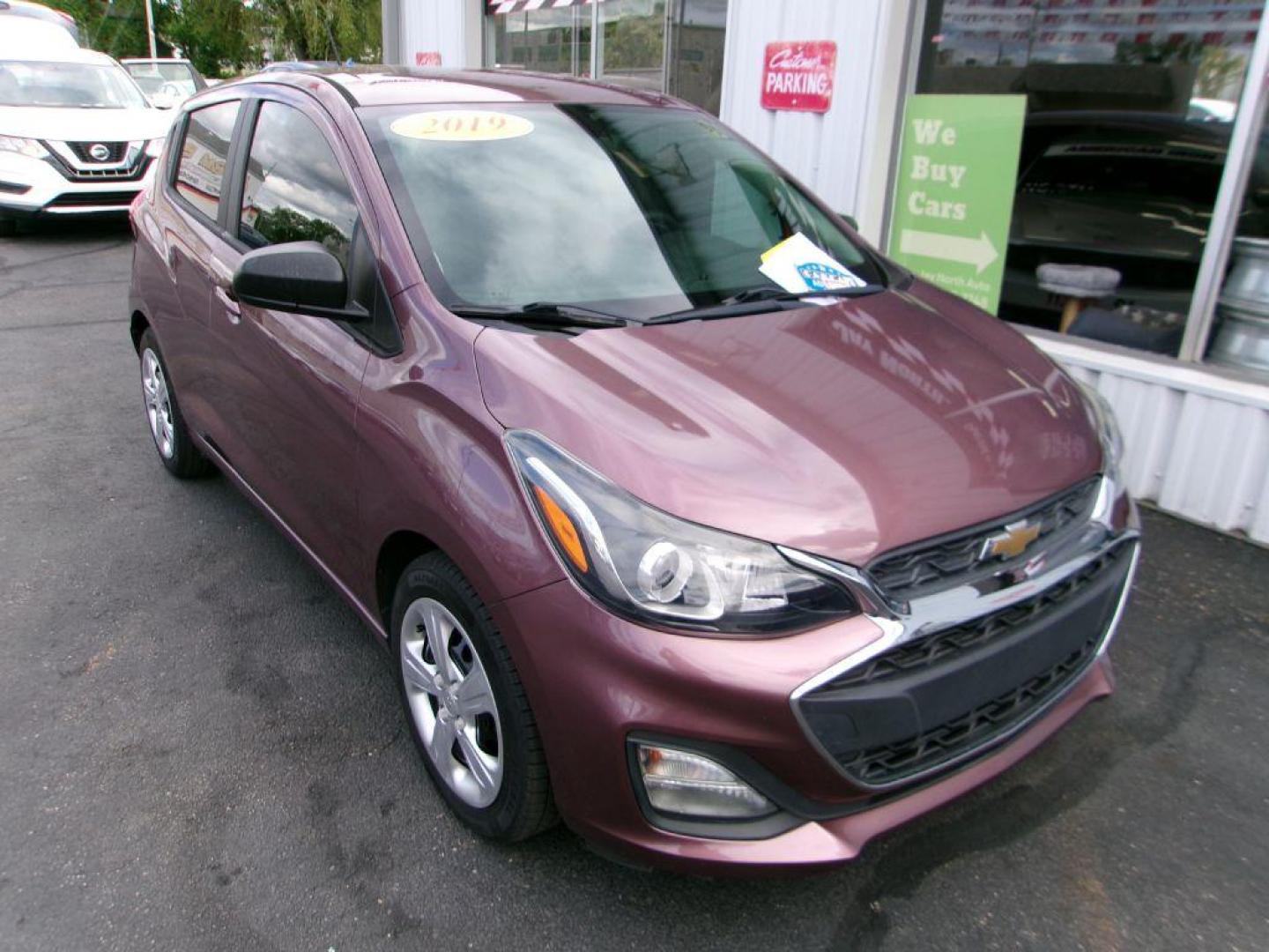 2019 PURPLE CHEVROLET SPARK LS (KL8CB6SA9KC) with an 1.4L engine, Continuously Variable transmission, located at 501 E. Columbia St., Springfield, OH, 45503, (800) 262-7122, 39.925262, -83.801796 - *** Clean CarFax *** Low Miles *** Serviced and Detailed *** Great MPG *** Automatic *** A/C *** Jay North Auto has offered hand picked vehicles since 1965! Our customer's enjoy a NO pressure buying experience with a small town feel. All of our vehicles get fully inspected and detailed. We are a - Photo#1