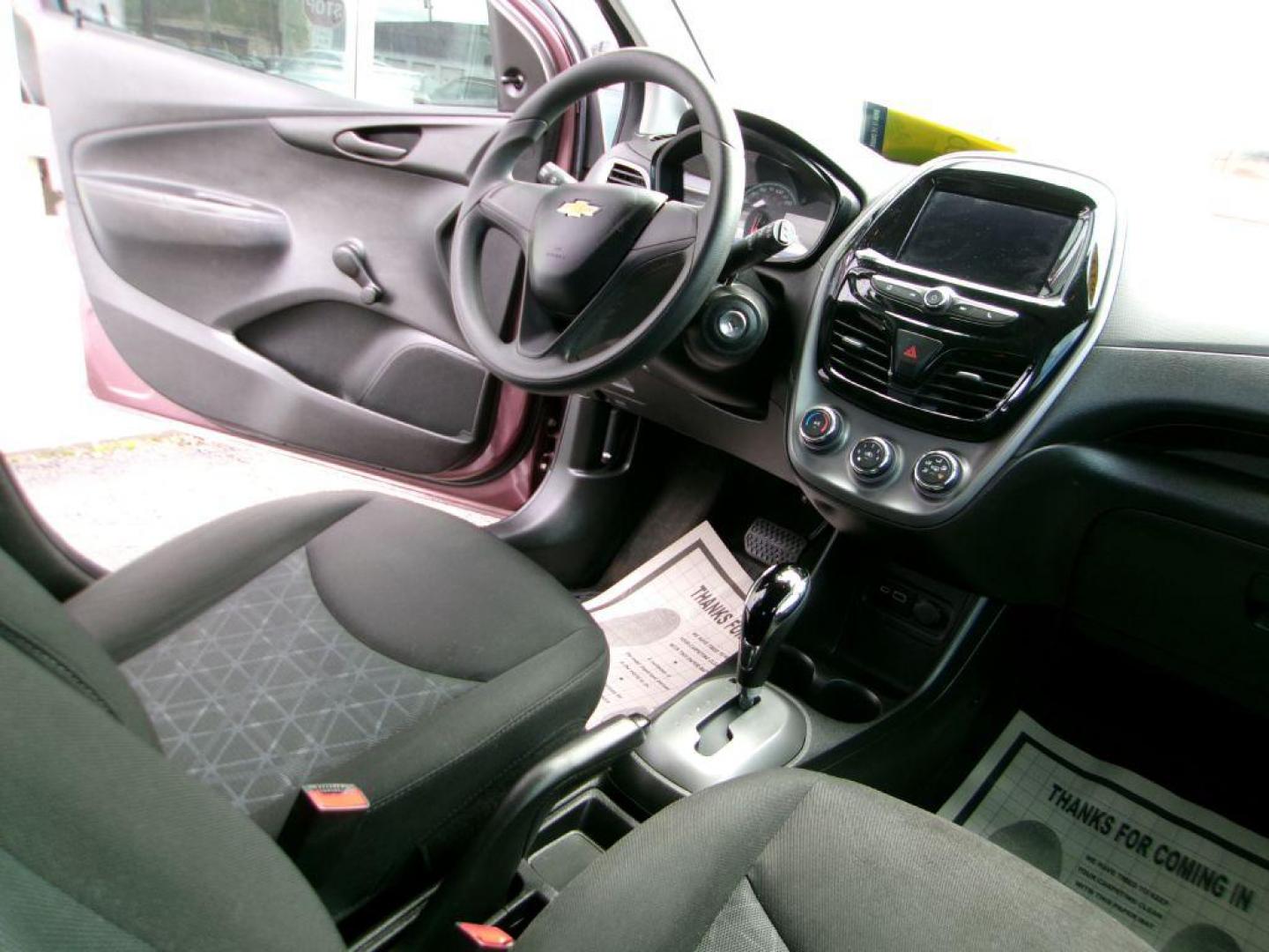 2019 PURPLE CHEVROLET SPARK LS (KL8CB6SA9KC) with an 1.4L engine, Continuously Variable transmission, located at 501 E. Columbia St., Springfield, OH, 45503, (800) 262-7122, 39.925262, -83.801796 - *** Clean CarFax *** Low Miles *** Serviced and Detailed *** Great MPG *** Automatic *** A/C *** Jay North Auto has offered hand picked vehicles since 1965! Our customer's enjoy a NO pressure buying experience with a small town feel. All of our vehicles get fully inspected and detailed. We are a - Photo#15