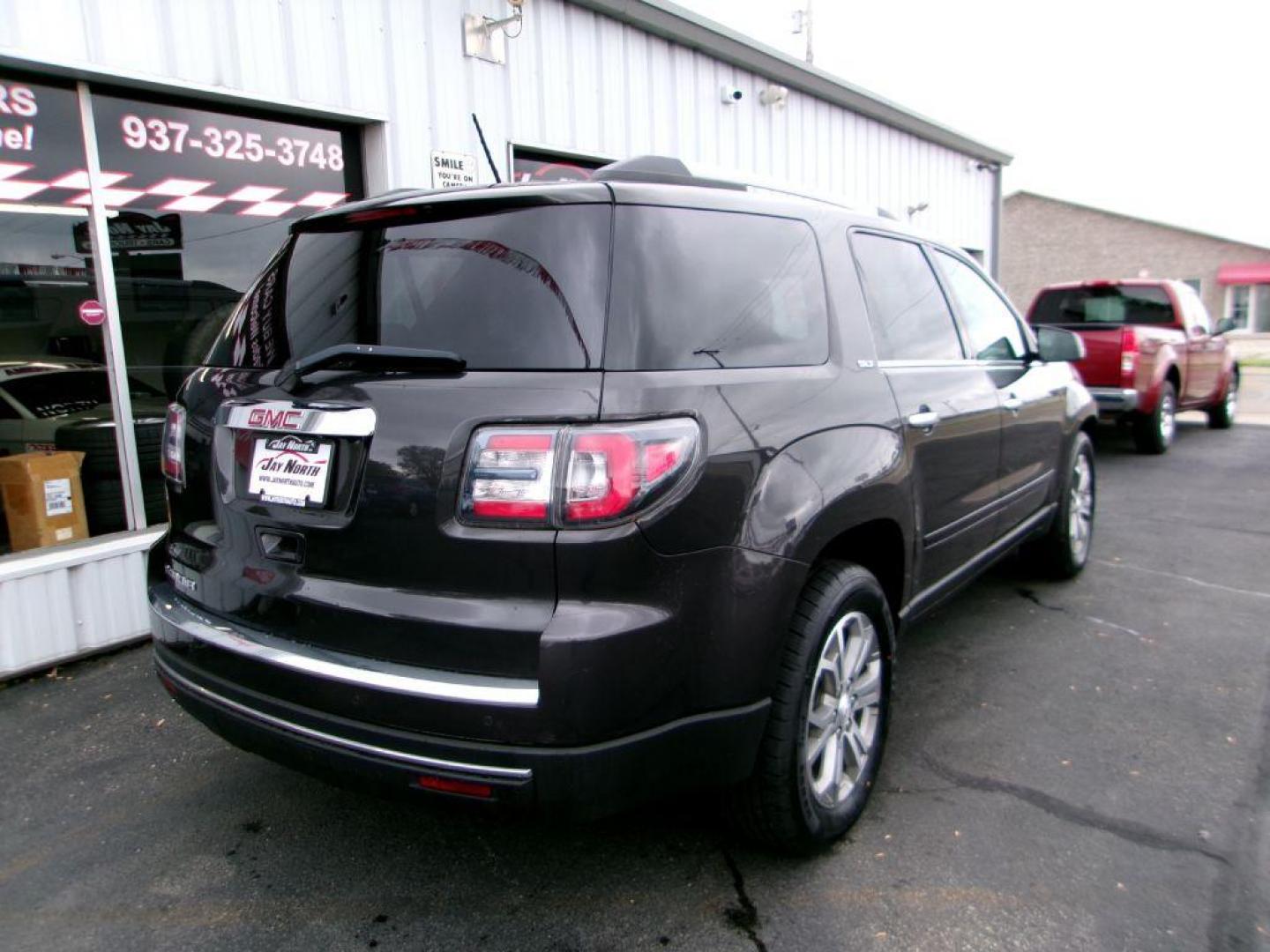 2015 GRAY GMC ACADIA SLT-1 (1GKKRRKD4FJ) with an 3.6L engine, Automatic transmission, located at 501 E. Columbia St., Springfield, OH, 45503, (800) 262-7122, 39.925262, -83.801796 - *** 1 Owner *** Clean CarFax *** V6 FWD *** Third Row *** Remote Start *** Leather *** Loaded *** Serviced and Detailed *** Jay North Auto has offered hand picked vehicles since 1965! Our customer's enjoy a NO pressure buying experience with a small town feel. All of our vehicles get fully insp - Photo#3