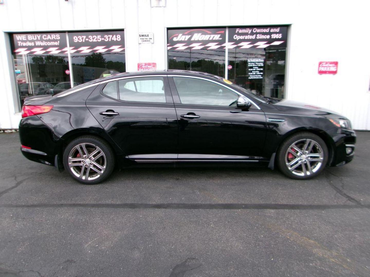 2013 BLACK KIA OPTIMA SXL (5XXGR4A6XDG) , Automatic transmission, located at 501 E. Columbia St., Springfield, OH, 45503, (800) 262-7122, 39.925262, -83.801796 - *** Local Trade *** Serviced and Detailed *** Loaded *** SX Premium Touring Package- Panoramic Sunroof- Power Folding Outside Mirrors- Infinity Audio System- UVO Powered by Microsoft- HD Radio Technology- Rear Camera Display- Power Front Passenger's Seat- Driver's Seat Memory- Heated and Cooled Fron - Photo#2