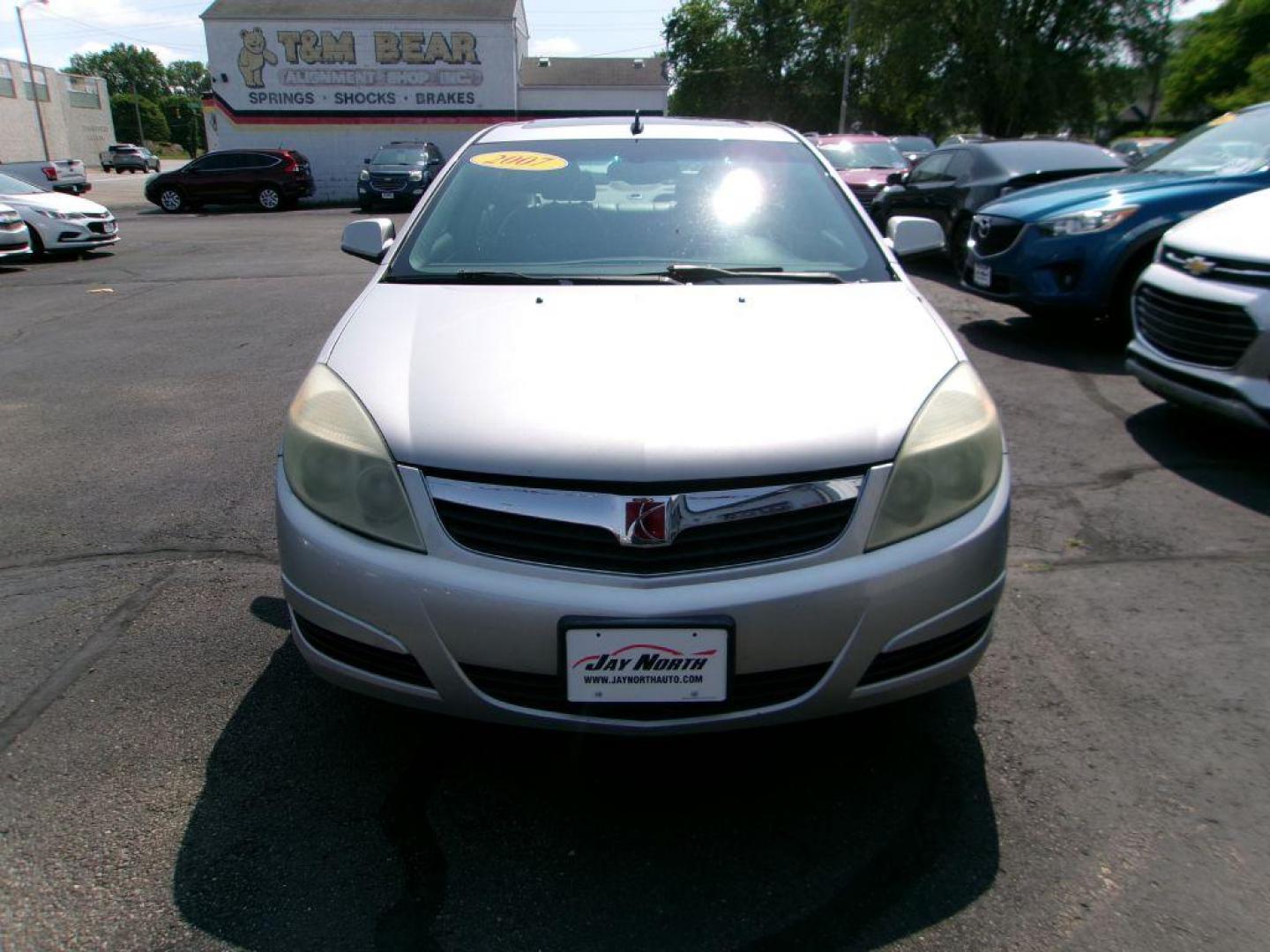 2007 SILVER SATURN AURA XE (1G8ZS57N97F) with an 3.5L engine, Automatic transmission, located at 501 E. Columbia St., Springfield, OH, 45503, (800) 262-7122, 39.925262, -83.801796 - ***Local Trade***Clean Carfax***New Tires***New Front and Rear Break Pads and Rotors***Leather Seating***Sunroof***Serviced and Detailed*** Jay North Auto has offered hand picked vehicles since 1965! Our customer's enjoy a NO pressure buying experience with a small town feel. All of our vehicles - Photo#1