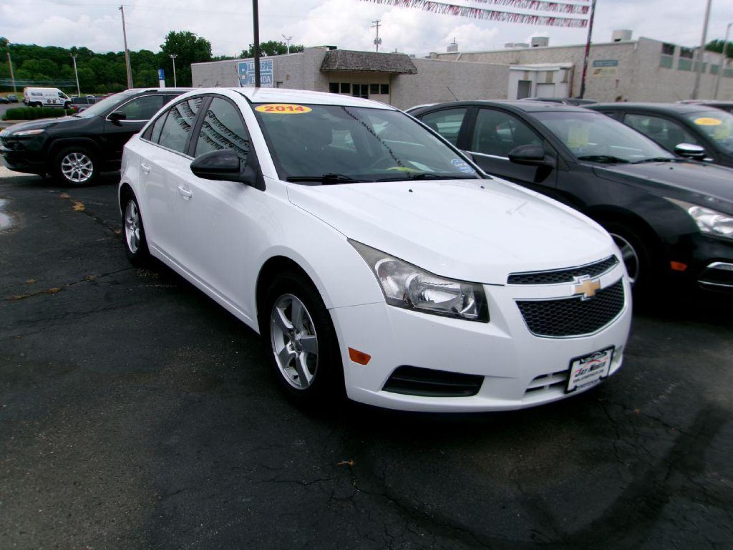 2014 WHITE CHEVROLET CRUZE LT (1G1PC5SB9E7) with an 1.4L engine, Automatic transmission, located at 501 E. Columbia St., Springfield, OH, 45503, (800) 262-7122, 39.925262, -83.801796 - *** New Tires *** New Pads and Rotors *** Serviced and Detailed *** LT *** Back Up Camera *** Remote Start *** Jay North Auto has offered hand picked vehicles since 1965! Our customer's enjoy a NO pressure buying experience with a small town feel. All of our vehicles get fully inspected and det - Photo#0
