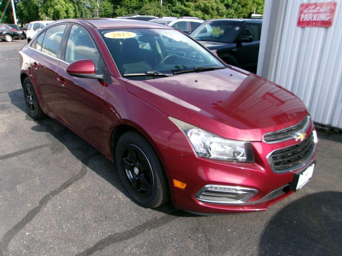 2015 RED CHEVROLET CRUZE LT (1G1PC5SB4F7) with an 1.4L engine, Automatic transmission, located at 501 E. Columbia St., Springfield, OH, 45503, (800) 262-7122, 39.925262, -83.801796 - Photo#0