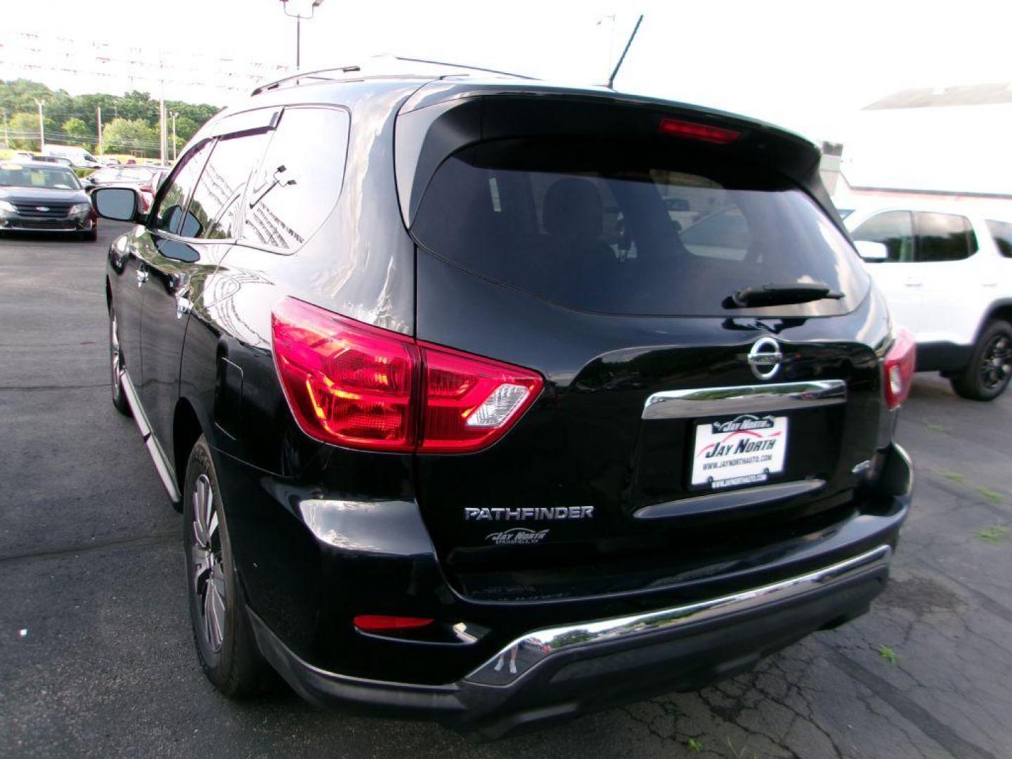 2017 BLACK NISSAN PATHFINDER S (5N1DR2MM1HC) with an 3.5L engine, Continuously Variable transmission, located at 501 E. Columbia St., Springfield, OH, 45503, (800) 262-7122, 39.925262, -83.801796 - *** New Tires *** V6 4x4 *** Third row seating *** New Brakes *** Serviced and Detailed *** Jay North Auto has offered hand picked vehicles since 1965! Our customer's enjoy a NO pressure buying experience with a small town feel. All of our vehicles get fully inspected and detailed. We are a pref - Photo#3