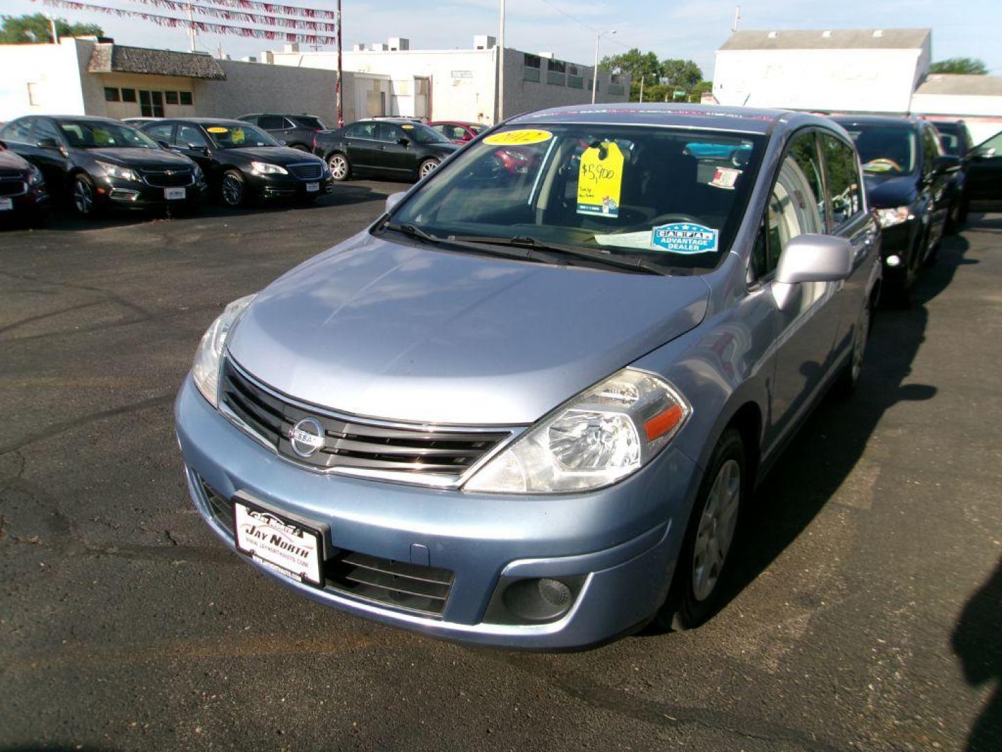 2012 BLUE NISSAN VERSA S (3N1BC1CP5CL) with an 1.8L engine, Continuously Variable transmission, located at 501 E. Columbia St., Springfield, OH, 45503, (800) 262-7122, 39.925262, -83.801796 - Photo#3