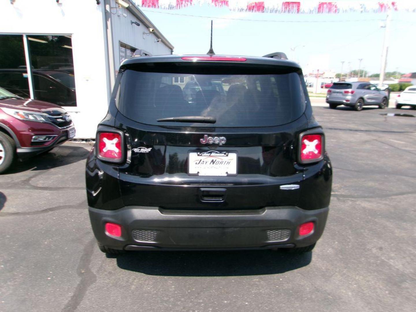 2018 BLACK JEEP RENEGADE LATITUDE (ZACCJABB9JP) with an 2.4L engine, Automatic transmission, located at 501 E. Columbia St., Springfield, OH, 45503, (800) 262-7122, 39.925262, -83.801796 - ***New Front Brake Pads and Rotors***New Tires***New Spark Plugs***Latitude***Apple and Android Auto***Remote Start***Serviced and Detailed*** Jay North Auto has offered hand picked vehicles since 1965! Our customer's enjoy a NO pressure buying experience with a small town feel. All of our veh - Photo#4