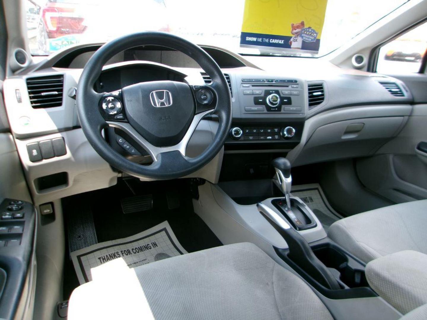 2012 GRAY HONDA CIVIC EX (19XFB2F82CE) with an 1.8L engine, Automatic transmission, located at 501 E. Columbia St., Springfield, OH, 45503, (800) 262-7122, 39.925262, -83.801796 - ***EX***Sunroof***Like New Tires***Serviced and Detailed*** Jay North Auto has offered hand picked vehicles since 1965! Our customer's enjoy a NO pressure buying experience with a small town feel. All of our vehicles get fully inspected and detailed. We are a preferred dealer for many local cr - Photo#10
