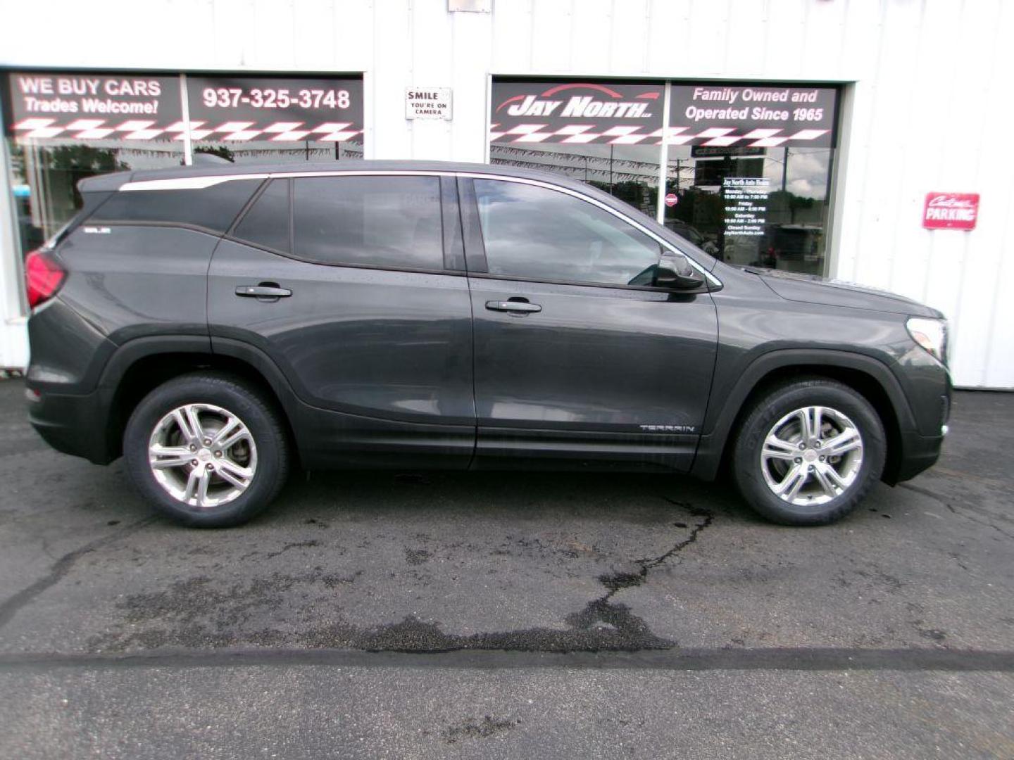 2018 GRAY GMC TERRAIN SLE (3GKALMEV1JL) with an 1.5L engine, Automatic transmission, located at 501 E. Columbia St., Springfield, OH, 45503, (800) 262-7122, 39.925262, -83.801796 - ***SLE***FWD***All New Tires***New Front and Rear Brake Pads and Rotors***Serviced and Detailed*** Jay North Auto has offered hand picked vehicles since 1965! Our customer's enjoy a NO pressure buying experience with a small town feel. All of our vehicles get fully inspected and detailed. We are - Photo#1