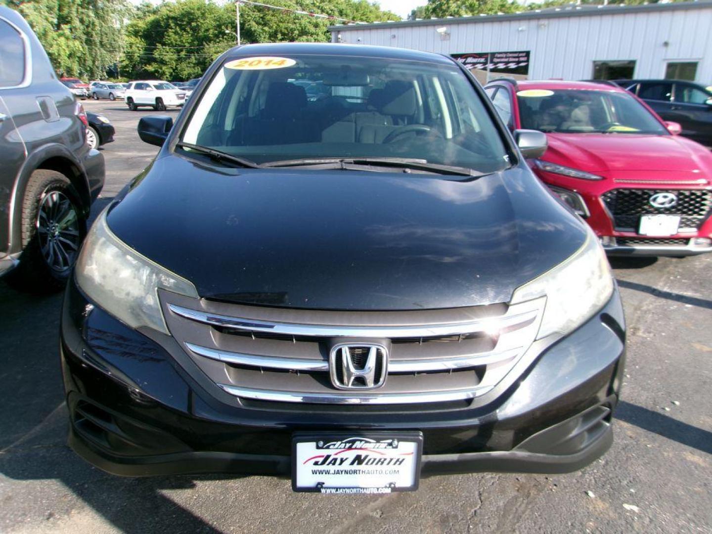 2014 BLACK HONDA CR-V LX (2HKRM4H35EH) with an 2.4L engine, Automatic transmission, located at 501 E. Columbia St., Springfield, OH, 45503, (800) 262-7122, 39.925262, -83.801796 - Photo#1