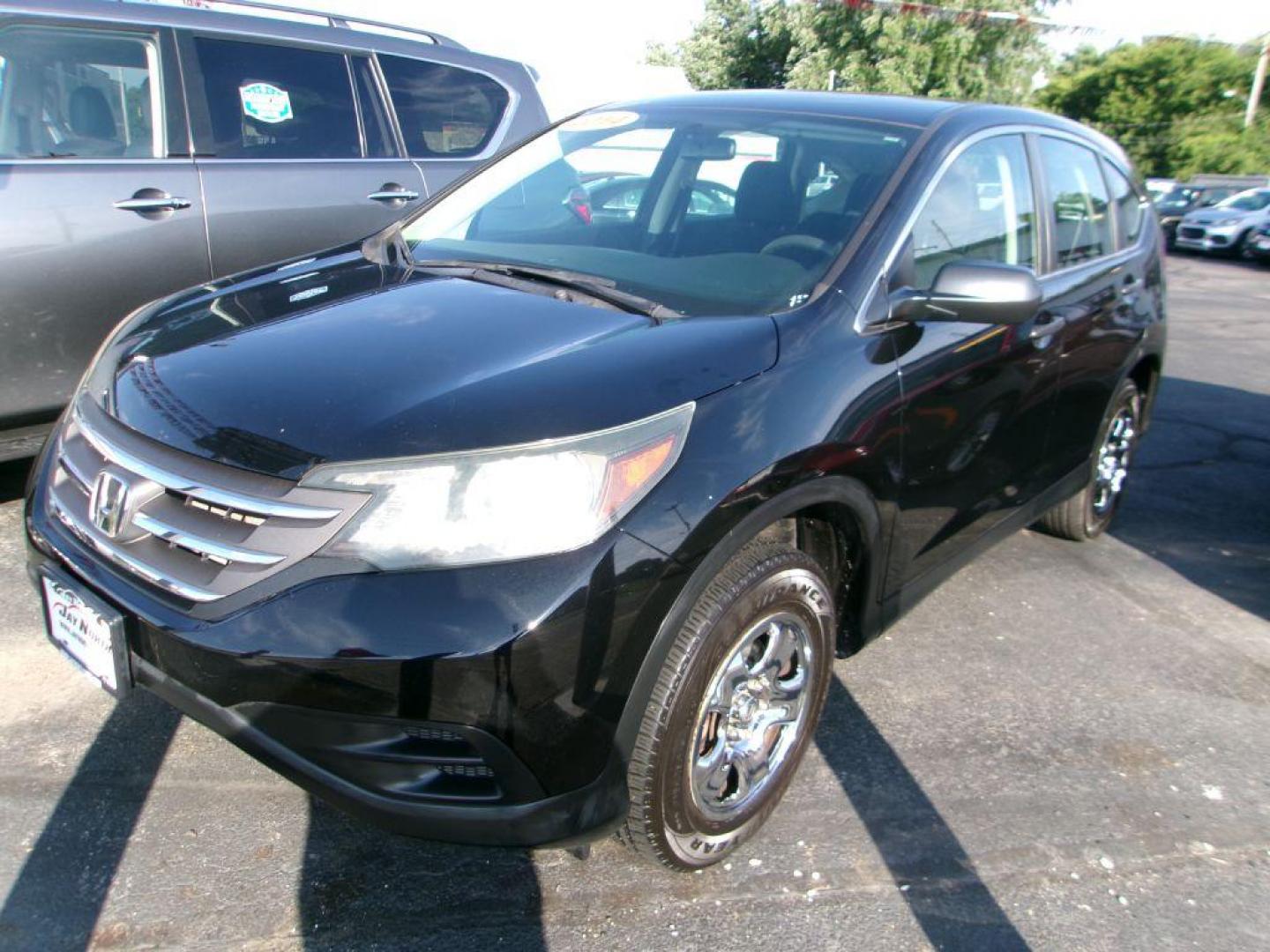 2014 BLACK HONDA CR-V LX (2HKRM4H35EH) with an 2.4L engine, Automatic transmission, located at 501 E. Columbia St., Springfield, OH, 45503, (800) 262-7122, 39.925262, -83.801796 - Photo#2