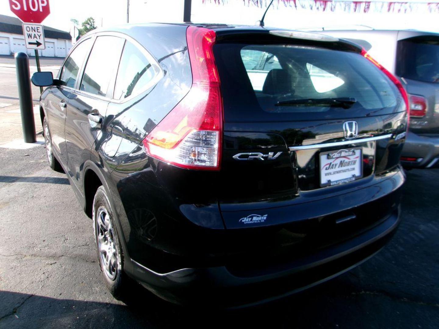 2014 BLACK HONDA CR-V LX (2HKRM4H35EH) with an 2.4L engine, Automatic transmission, located at 501 E. Columbia St., Springfield, OH, 45503, (800) 262-7122, 39.925262, -83.801796 - Photo#3