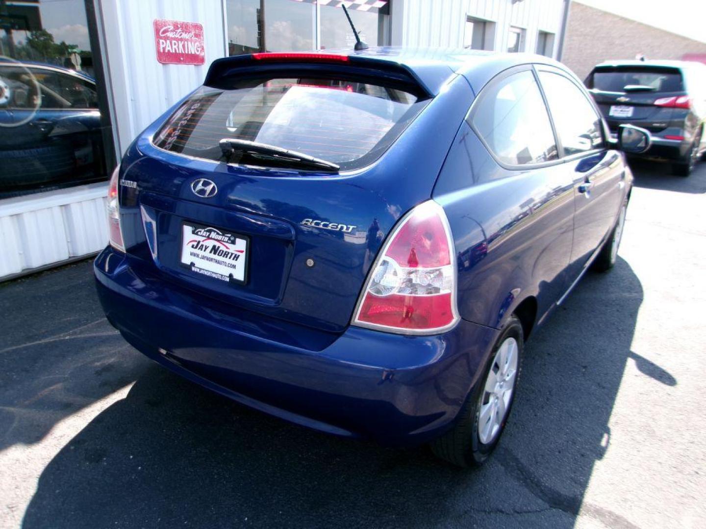 2010 BLUE HYUNDAI ACCENT GS (KMHCM3AC0AU) with an 1.6L engine, Automatic transmission, located at 501 E. Columbia St., Springfield, OH, 45503, (800) 262-7122, 39.925262, -83.801796 - *** 1 Owner *** New Tires *** New Brakes *** Serviced and Detailed *** Jay North Auto has offered hand picked vehicles since 1965! Our customer's enjoy a NO pressure buying experience with a small town feel. All of our vehicles get fully inspected and detailed. We are a preferred dealer for man - Photo#7