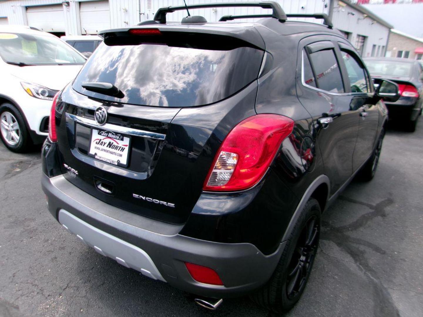 2015 BLACK BUICK ENCORE CONVENIENCE (KL4CJBSB1FB) with an 1.4L engine, Automatic transmission, located at 501 E. Columbia St., Springfield, OH, 45503, (800) 262-7122, 39.925262, -83.801796 - ***CONVENIENCE PACKAGE***FWD***1.4L***Gas Saver***Serviced and Detailed*** Jay North Auto has offered hand picked vehicles since 1965! Our customer's enjoy a NO pressure buying experience with a small town feel. All of our vehicles get fully inspected and detailed. We are a preferred dealer for - Photo#6