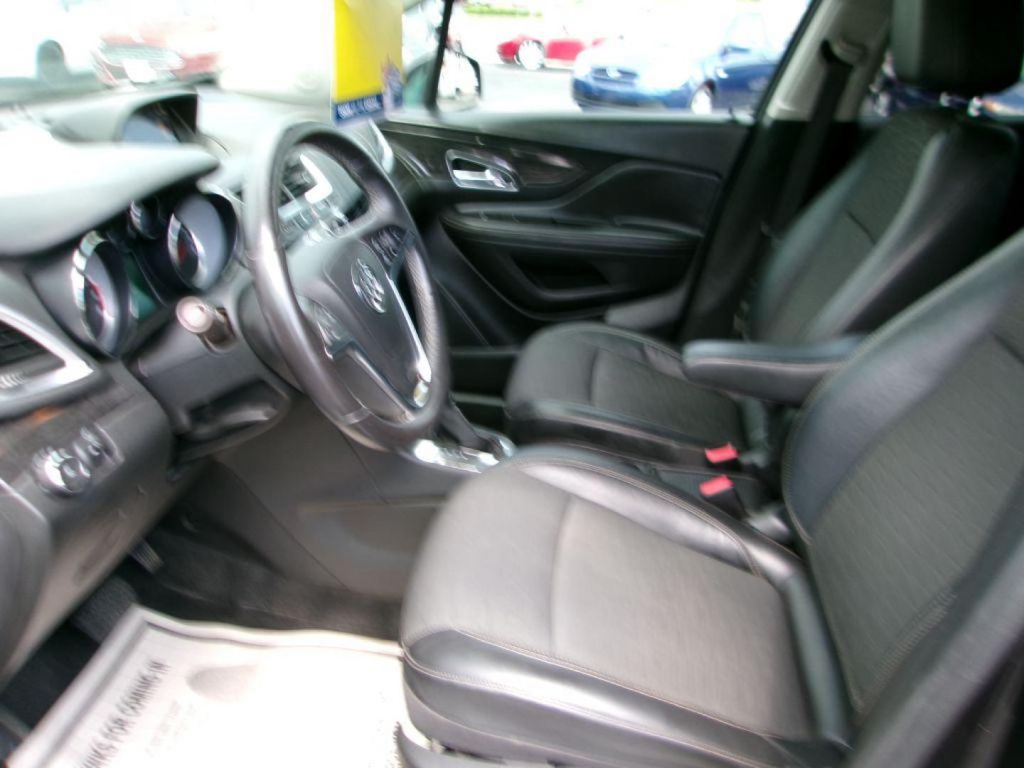 2015 BLACK BUICK ENCORE CONVENIENCE (KL4CJBSB1FB) with an 1.4L engine, Automatic transmission, located at 501 E. Columbia St., Springfield, OH, 45503, (800) 262-7122, 39.925262, -83.801796 - ***CONVENIENCE PACKAGE***FWD***1.4L***Gas Saver***Serviced and Detailed*** Jay North Auto has offered hand picked vehicles since 1965! Our customer's enjoy a NO pressure buying experience with a small town feel. All of our vehicles get fully inspected and detailed. We are a preferred dealer for - Photo#12