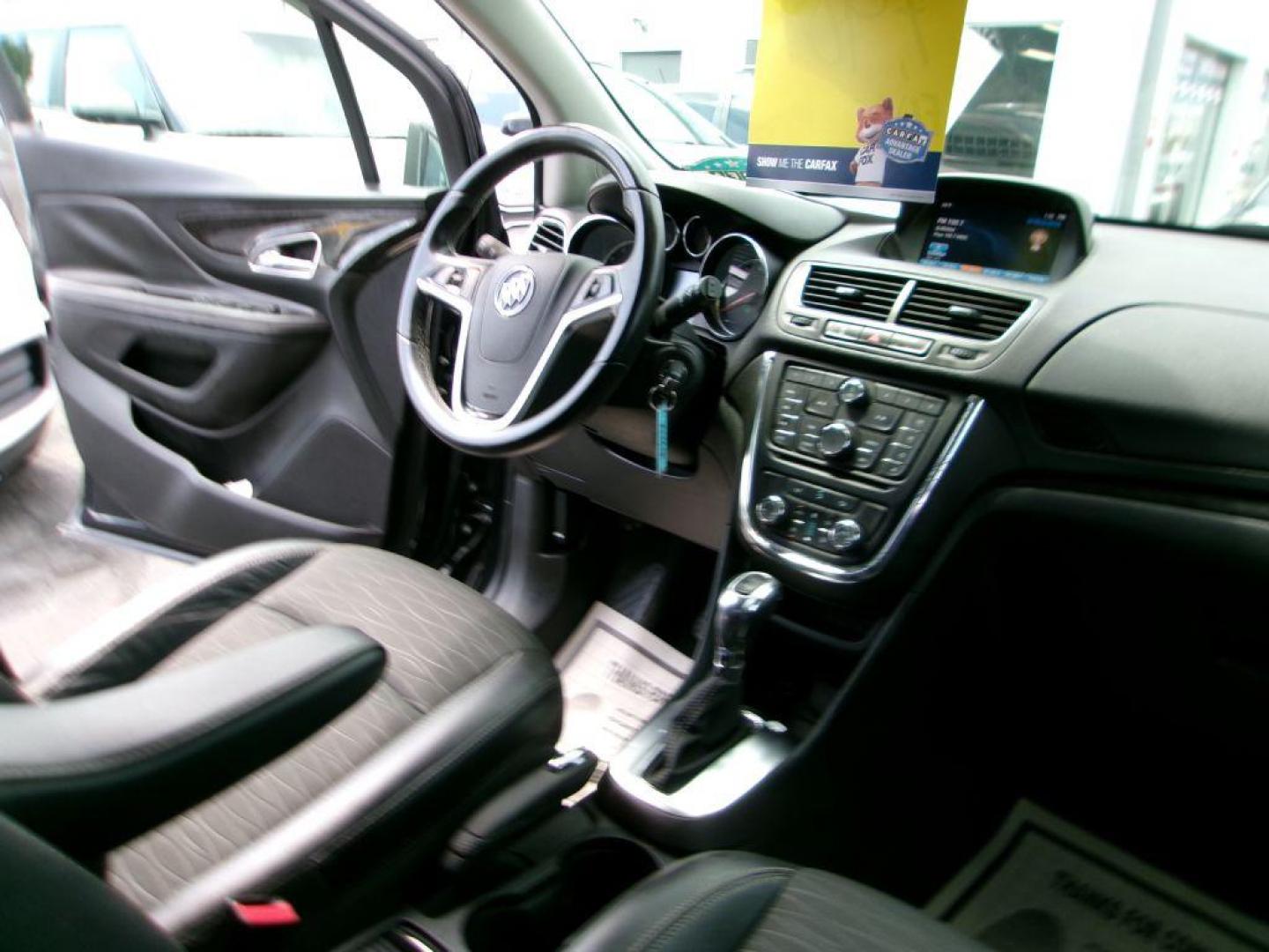 2015 BLACK BUICK ENCORE CONVENIENCE (KL4CJBSB1FB) with an 1.4L engine, Automatic transmission, located at 501 E. Columbia St., Springfield, OH, 45503, (800) 262-7122, 39.925262, -83.801796 - ***CONVENIENCE PACKAGE***FWD***1.4L***Gas Saver***Serviced and Detailed*** Jay North Auto has offered hand picked vehicles since 1965! Our customer's enjoy a NO pressure buying experience with a small town feel. All of our vehicles get fully inspected and detailed. We are a preferred dealer for - Photo#15