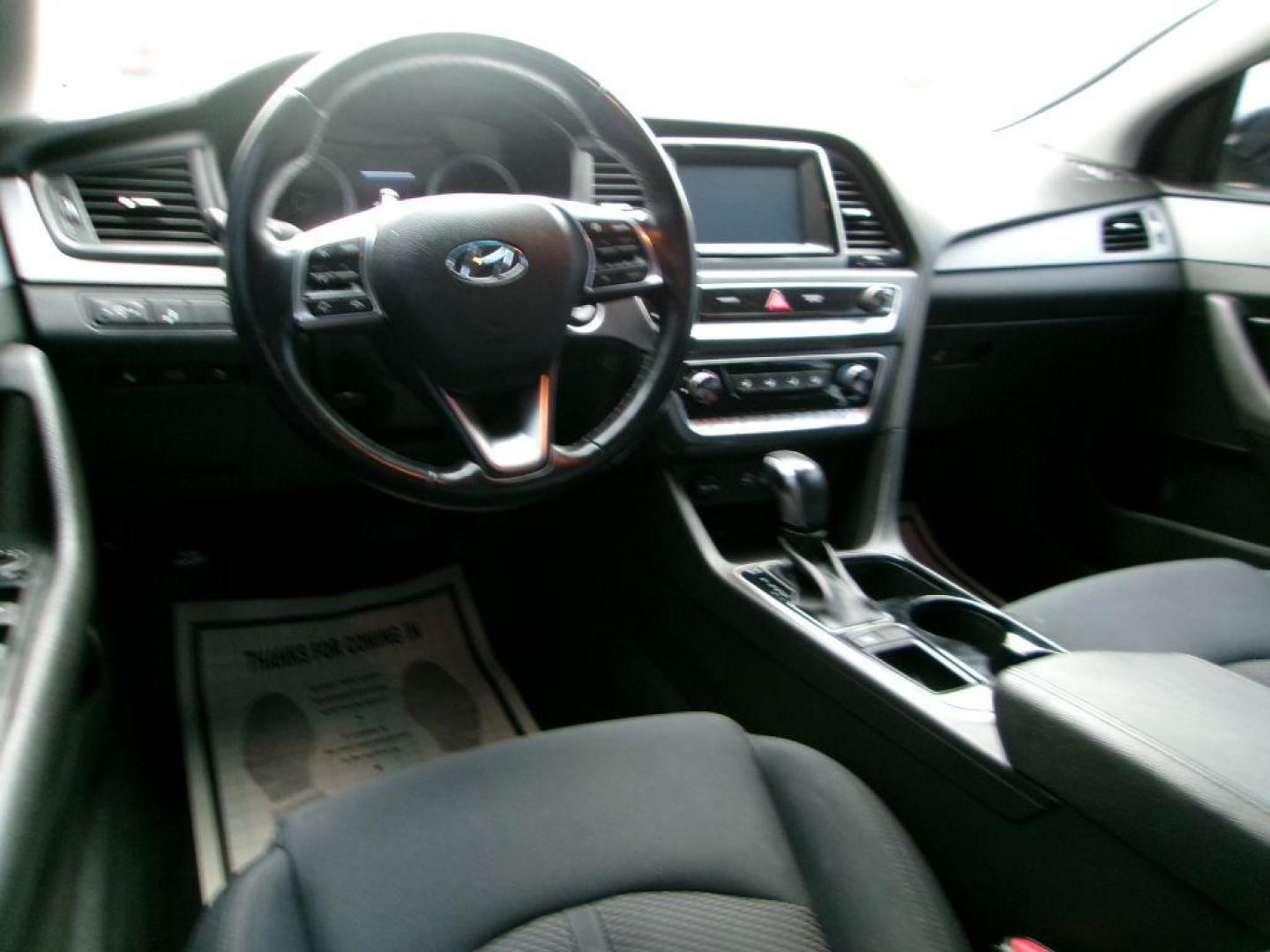 2018 BLACK HYUNDAI SONATA SEL (5NPE34AF4JH) with an 2.4L engine, Automatic transmission, located at 501 E. Columbia St., Springfield, OH, 45503, (800) 262-7122, 39.925262, -83.801796 - ADVANCED SAFETY TECHNOLOGY Blind Spot Detection System w/ Rear Cross-Traffic Alert INCLUDED Vehicle Stability Management (VSM) w/ Traction Control INCLUDED ABS w/ Electronic Brake Force Distribution and Brake Assist INCLUDED Front, Front Side Impact, Side Curtain and Driver Knee Airbags - Photo#9