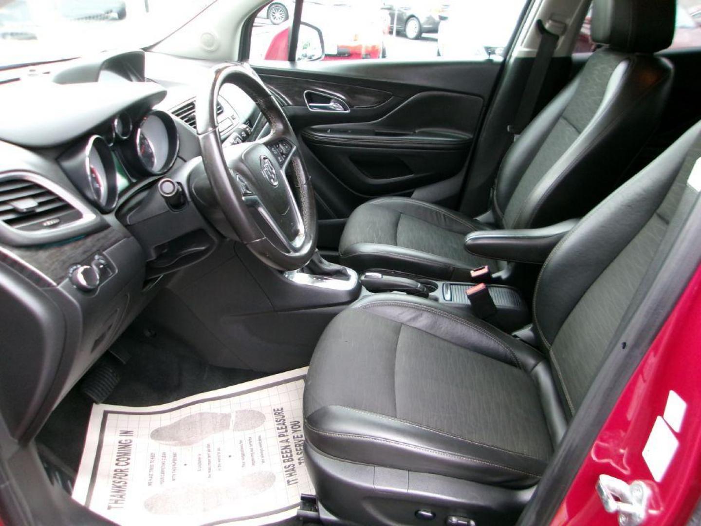 2015 RED BUICK ENCORE (KL4CJESB4FB) with an 1.4L engine, Automatic transmission, located at 501 E. Columbia St., Springfield, OH, 45503, (800) 262-7122, 39.925262, -83.801796 - *** Low Miles *** New Front Brakes *** Serviced and Detailed *** Back Up Camera *** AWD *** Jay North Auto has offered hand picked vehicles since 1965! Our customer's enjoy a NO pressure buying experience with a small town feel. All of our vehicles get fully inspected and detailed. We are a pref - Photo#11