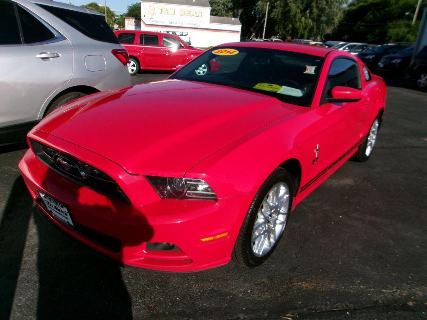 2014 RED FORD MUSTANG PREMIUM (1ZVBP8AM6E5) with an 3.7L engine, Automatic transmission, located at 501 E. Columbia St., Springfield, OH, 45503, (800) 262-7122, 39.925262, -83.801796 - *** New Brakes *** New Struts *** Premium *** Shaker Audio *** Pony Pkg. *** 18'' Wheels *** Serviced and Detailed *** Jay North Auto has offered hand picked vehicles since 1965! Our customer's enjoy a NO pressure buying experience with a small town feel. All of our vehicles get fully inspected - Photo#1