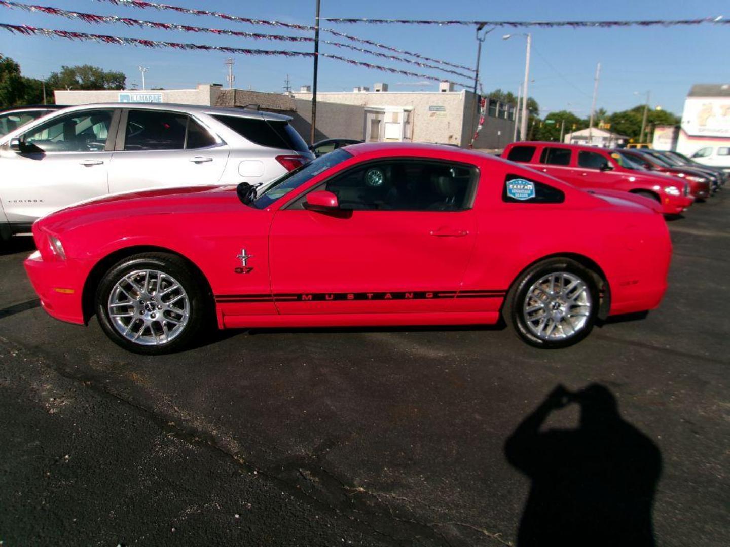 2014 RED FORD MUSTANG PREMIUM (1ZVBP8AM6E5) with an 3.7L engine, Automatic transmission, located at 501 E. Columbia St., Springfield, OH, 45503, (800) 262-7122, 39.925262, -83.801796 - *** New Brakes *** New Struts *** Premium *** Shaker Audio *** Pony Pkg. *** 18'' Wheels *** Serviced and Detailed *** Jay North Auto has offered hand picked vehicles since 1965! Our customer's enjoy a NO pressure buying experience with a small town feel. All of our vehicles get fully inspected - Photo#2