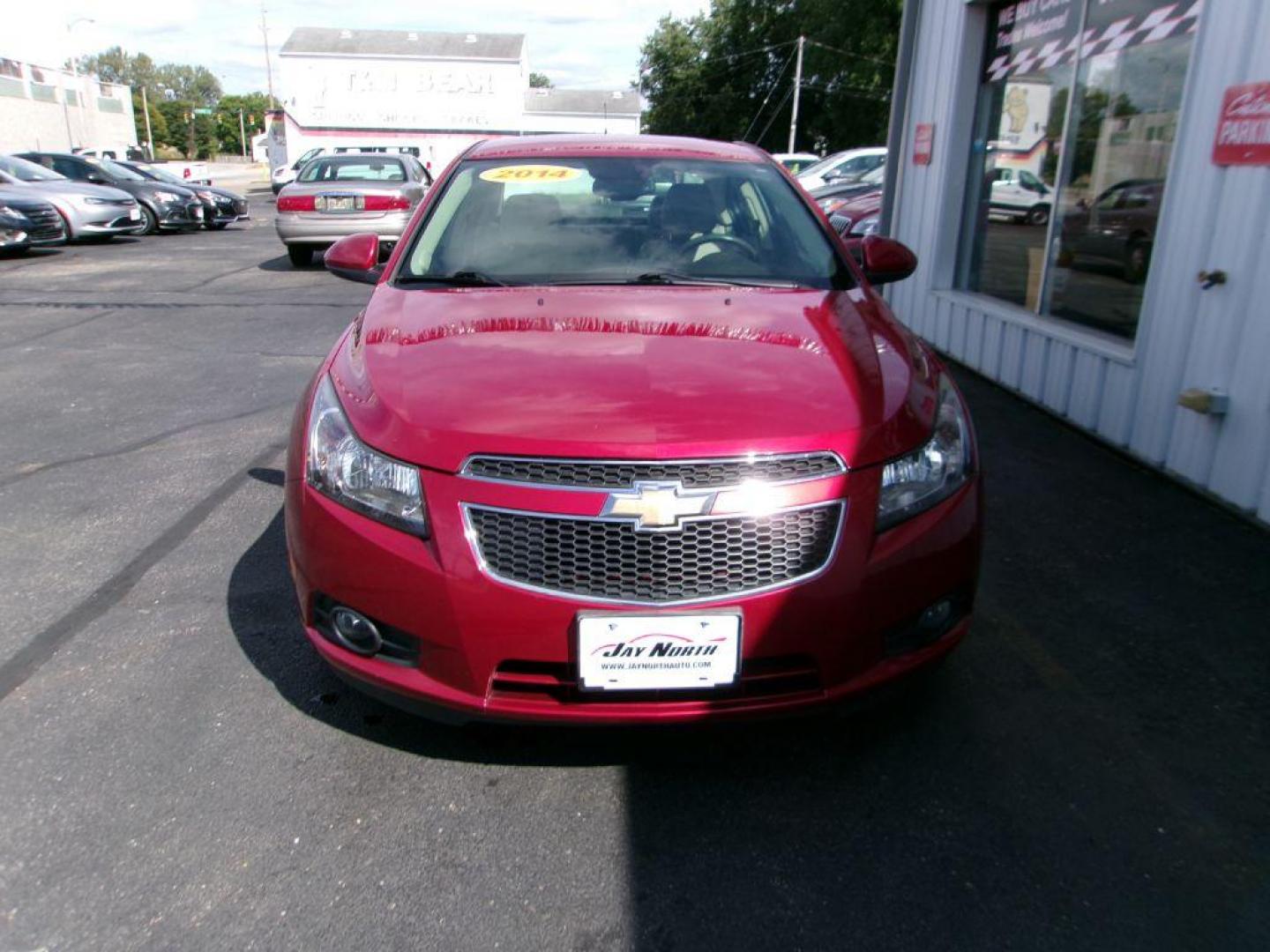 2014 RED CHEVROLET CRUZE LTZ (1G1PG5SB8E7) with an 1.4L engine, Automatic transmission, located at 501 E. Columbia St., Springfield, OH, 45503, (800) 262-7122, 39.925262, -83.801796 - Photo#1