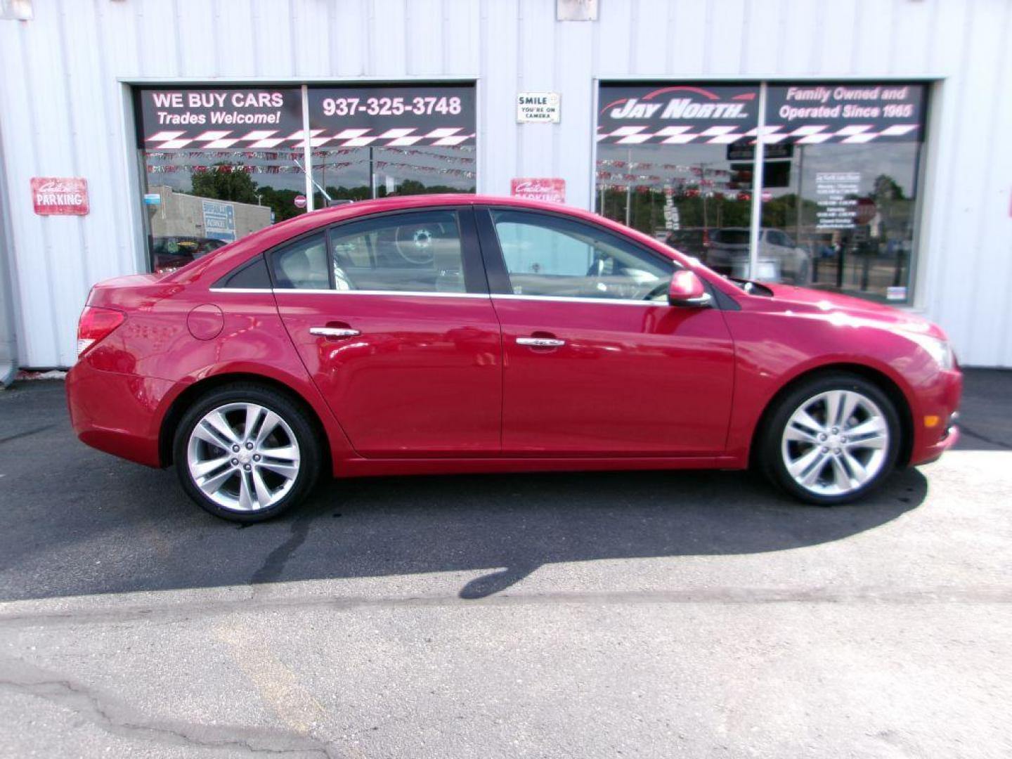 2014 RED CHEVROLET CRUZE LTZ (1G1PG5SB8E7) with an 1.4L engine, Automatic transmission, located at 501 E. Columbia St., Springfield, OH, 45503, (800) 262-7122, 39.925262, -83.801796 - Photo#2