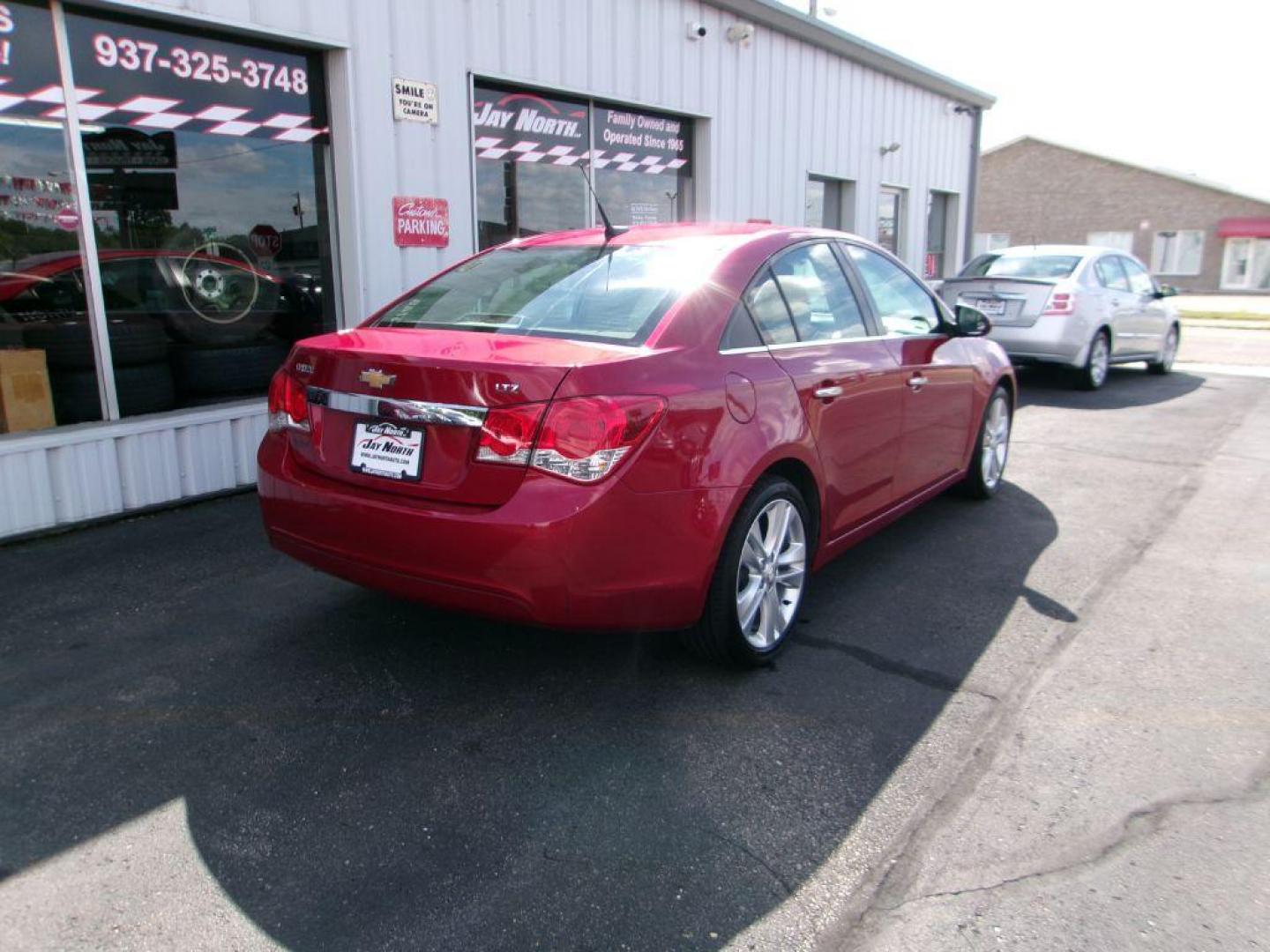 2014 RED CHEVROLET CRUZE LTZ (1G1PG5SB8E7) with an 1.4L engine, Automatic transmission, located at 501 E. Columbia St., Springfield, OH, 45503, (800) 262-7122, 39.925262, -83.801796 - Photo#3