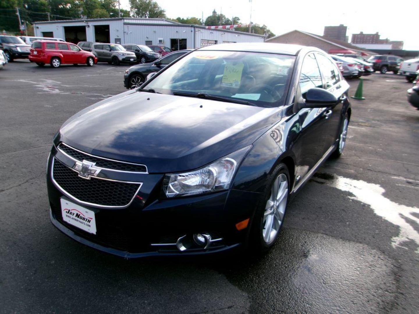 2014 BLUE CHEVROLET CRUZE LTZ (1G1PG5SBXE7) with an 1.4L engine, Automatic transmission, located at 501 E. Columbia St., Springfield, OH, 45503, (800) 262-7122, 39.925262, -83.801796 - Photo#2