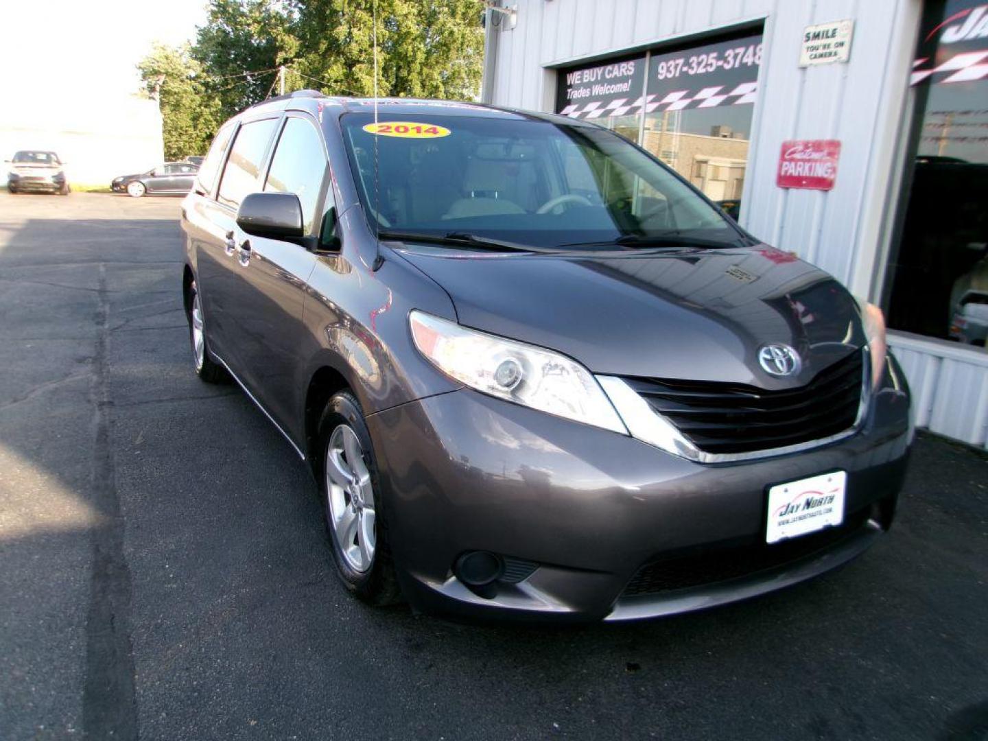2014 GRAY TOYOTA SIENNA LE (5TDKK3DC2ES) with an 3.5L engine, Automatic transmission, located at 501 E. Columbia St., Springfield, OH, 45503, (800) 262-7122, 39.925262, -83.801796 - ***Clean Carfax***New Tires***New Front and Rear Brake Pads and Rotors***New Cabin Air Filter***New Air Filter***LE*** Jay North Auto has offered hand picked vehicles since 1965! Our customer's enjoy a NO pressure buying experience with a small town feel. All of our vehicles get fully inspecte - Photo#0