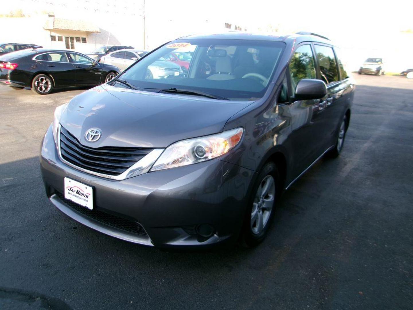 2014 GRAY TOYOTA SIENNA LE (5TDKK3DC2ES) with an 3.5L engine, Automatic transmission, located at 501 E. Columbia St., Springfield, OH, 45503, (800) 262-7122, 39.925262, -83.801796 - ***Clean Carfax***New Tires***New Front and Rear Brake Pads and Rotors***New Cabin Air Filter***New Air Filter***LE*** Jay North Auto has offered hand picked vehicles since 1965! Our customer's enjoy a NO pressure buying experience with a small town feel. All of our vehicles get fully inspecte - Photo#6