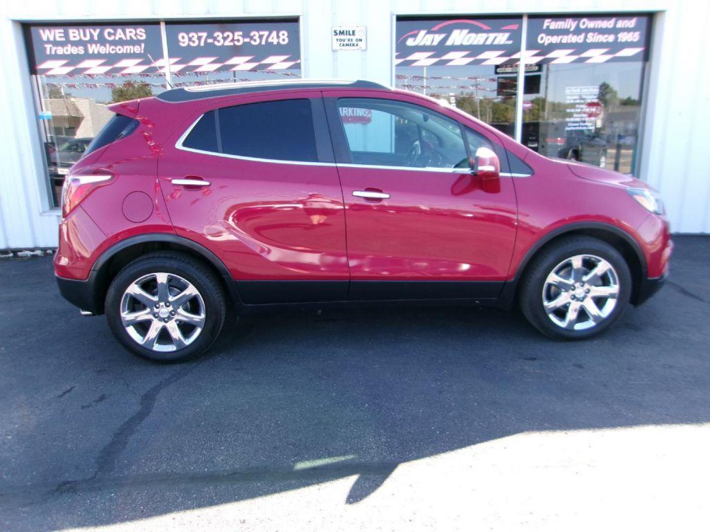 2017 RED BUICK ENCORE ESSENCE (KL4CJCSB3HB) with an 1.4L engine, Automatic transmission, located at 501 E. Columbia St., Springfield, OH, 45503, (800) 262-7122, 39.925262, -83.801796 - Photo#2