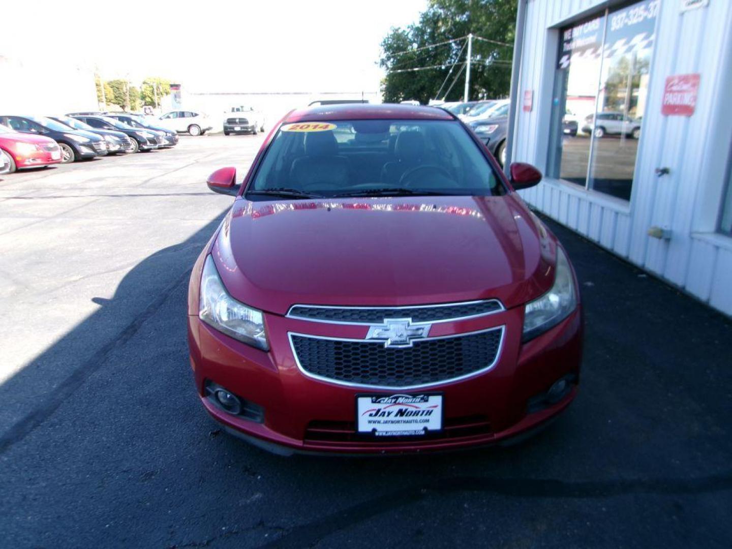 2014 RED CHEVROLET CRUZE LTZ (1G1PG5SB1E7) with an 1.4L engine, Automatic transmission, located at 501 E. Columbia St., Springfield, OH, 45503, (800) 262-7122, 39.925262, -83.801796 - *** LOW MILES *** LTZ *** Remote Start *** Leather *** New Brakes *** Like New Tires *** Serviced and Detailed *** Jay North Auto has offered hand picked vehicles since 1965! Our customer's enjoy a NO pressure buying experience with a small town feel. All of our vehicles get fully inspected and - Photo#1