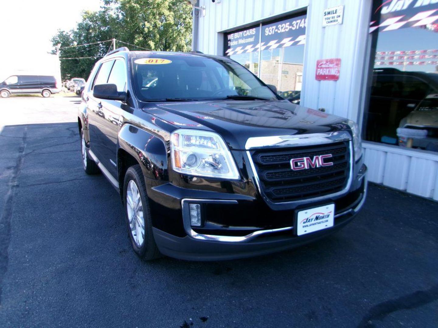 2017 BLACK GMC TERRAIN SLE (2GKALNEK4H6) with an 2.4L engine, Automatic transmission, located at 501 E. Columbia St., Springfield, OH, 45503, (800) 262-7122, 39.925262, -83.801796 - ***1-Owner***Clean Carfax***New Front and Rear Brake Pads and Rotors***SLE***Moonroof***Serviced and Detailed*** Jay North Auto has offered hand picked vehicles since 1965! Our customer's enjoy a NO pressure buying experience with a small town feel. All of our vehicles get fully inspected and - Photo#0
