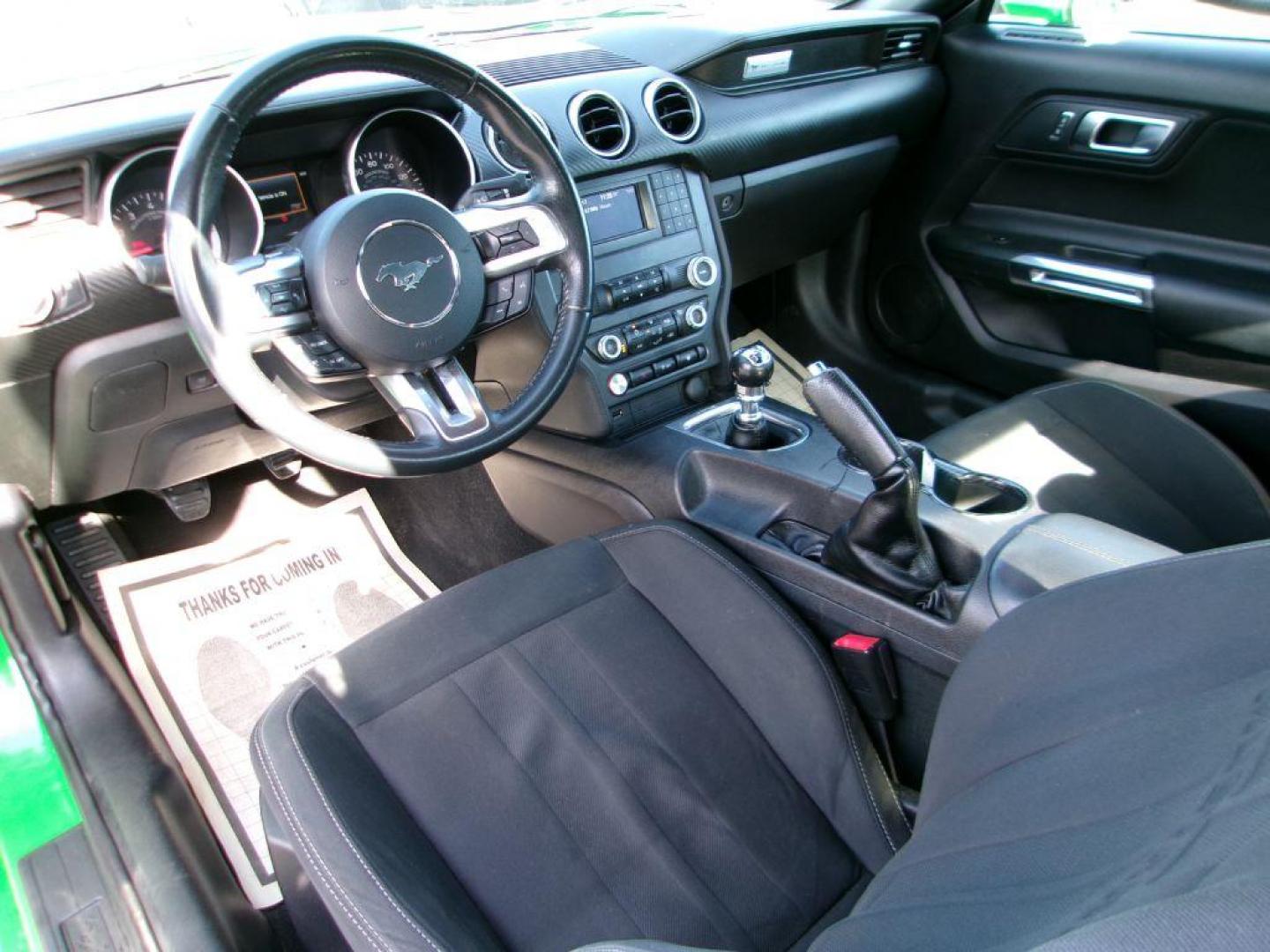 2019 GREEN FORD MUSTANG (1FA6P8TH3K5) with an 2.3L engine, 6-Speed Manual transmission, located at 501 E. Columbia St., Springfield, OH, 45503, (800) 262-7122, 39.925262, -83.801796 - ***Clean Carfax***2.3L EcoBoost***6-Speed***Independent Rear Suspention***New Front and Rear Brake Pads and Rotors***New Tires***New Air Filter and Cabin Ait Filter***Serviced and Ready To Go*** Jay North Auto has offered hand picked vehicles since 1965! Our customer's enjoy a NO pressure buyin - Photo#9