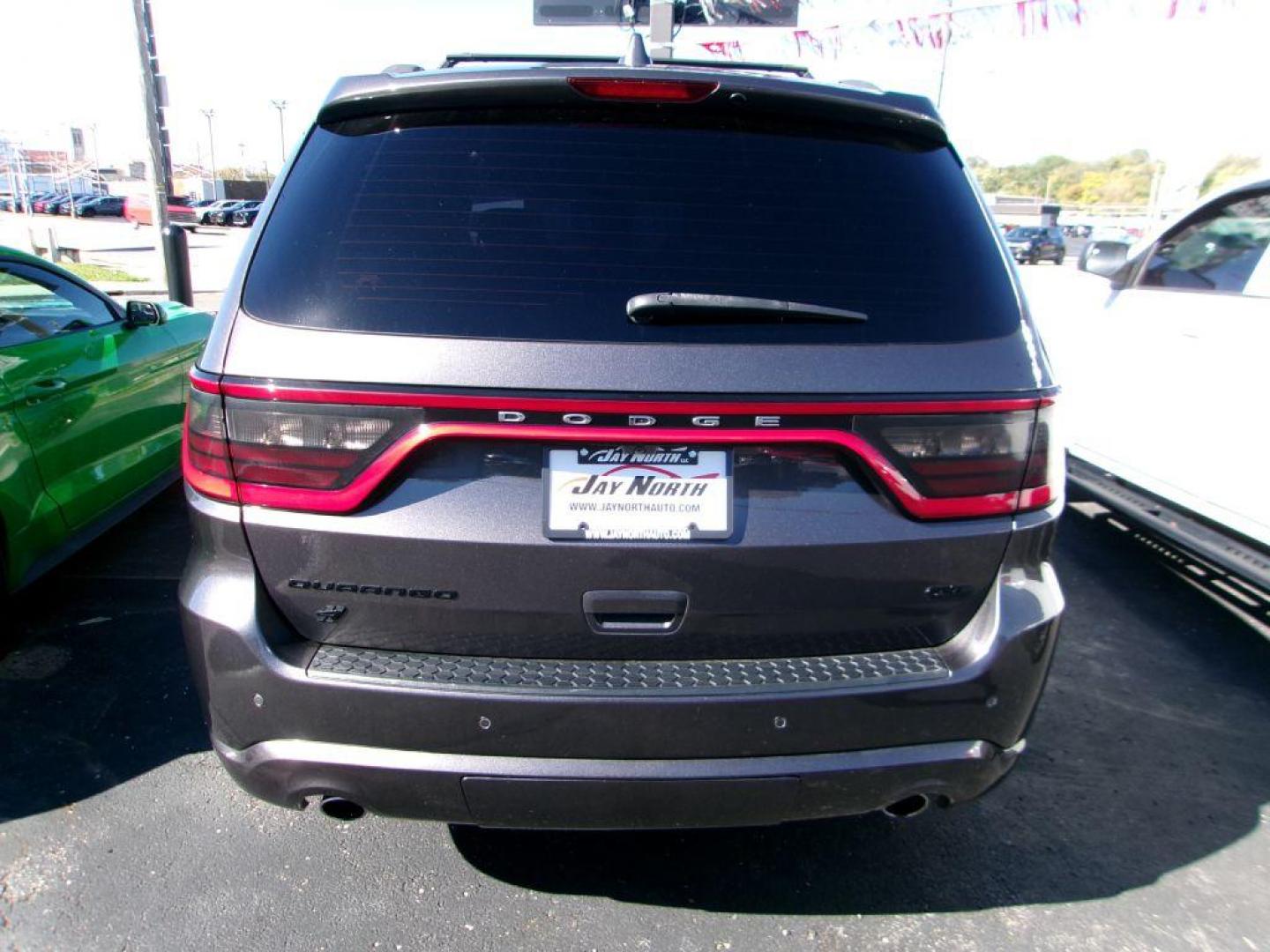 2019 GRAY DODGE DURANGO GT (1C4RDJDG0KC) with an 3.6L engine, Automatic transmission, located at 501 E. Columbia St., Springfield, OH, 45503, (800) 262-7122, 39.925262, -83.801796 - *** New Tires *** Leather *** Moonroof *** LOADED *** GT Plus Package 2BE Leather-Trimmed Bucket Seats with Suede Inserts Heated Steering Wheel Heated Front Seats - Photo#4