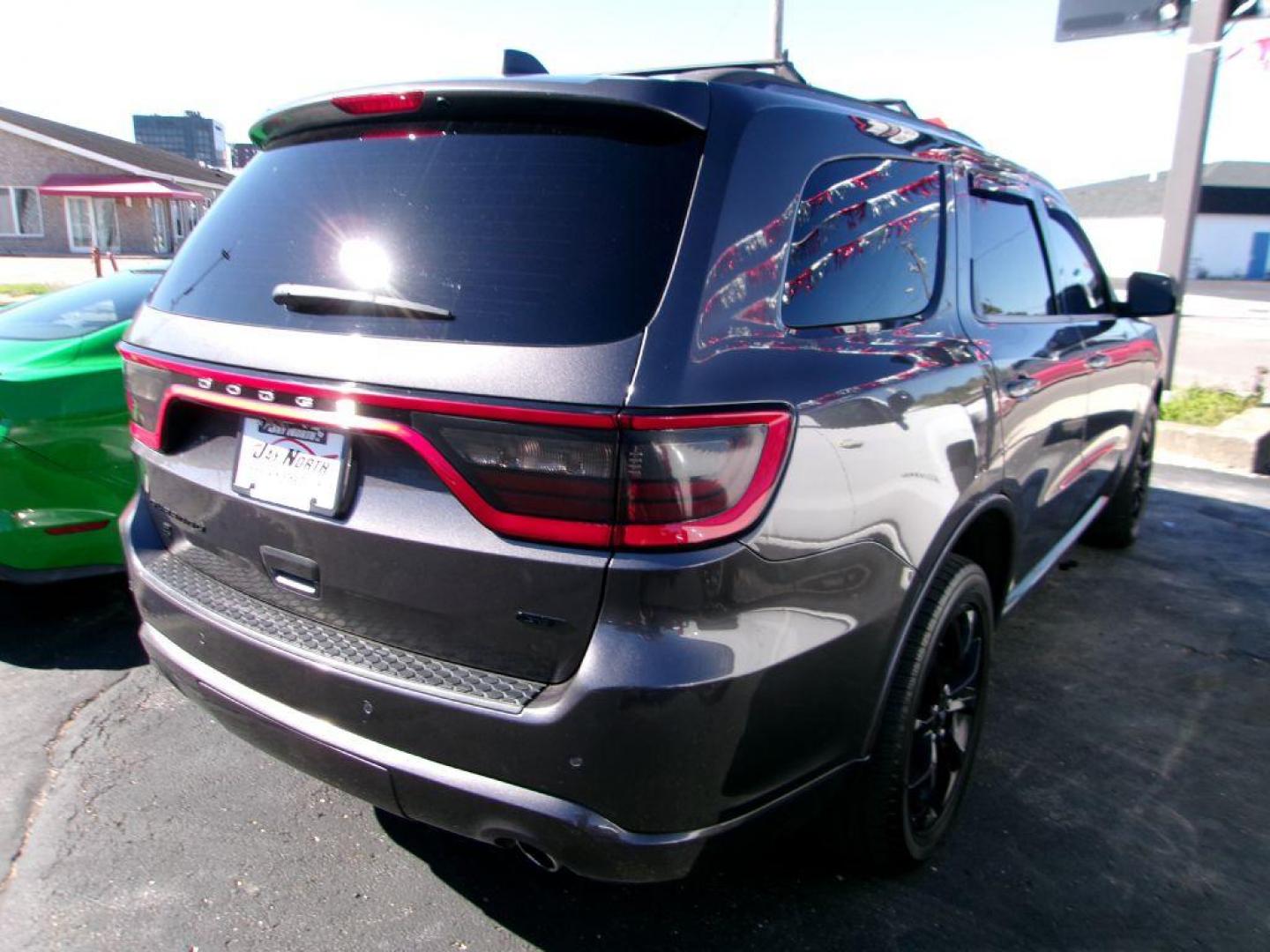 2019 GRAY DODGE DURANGO GT (1C4RDJDG0KC) with an 3.6L engine, Automatic transmission, located at 501 E. Columbia St., Springfield, OH, 45503, (800) 262-7122, 39.925262, -83.801796 - *** New Tires *** Leather *** Moonroof *** LOADED *** GT Plus Package 2BE Leather-Trimmed Bucket Seats with Suede Inserts Heated Steering Wheel Heated Front Seats - Photo#5