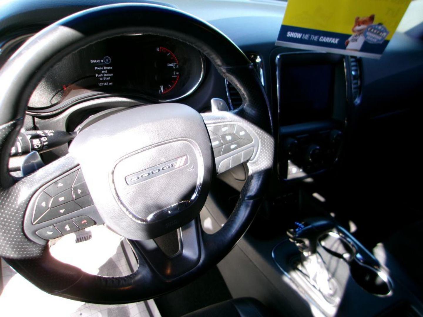 2019 GRAY DODGE DURANGO GT (1C4RDJDG0KC) with an 3.6L engine, Automatic transmission, located at 501 E. Columbia St., Springfield, OH, 45503, (800) 262-7122, 39.925262, -83.801796 - *** New Tires *** Leather *** Moonroof *** LOADED *** GT Plus Package 2BE Leather-Trimmed Bucket Seats with Suede Inserts Heated Steering Wheel Heated Front Seats - Photo#13