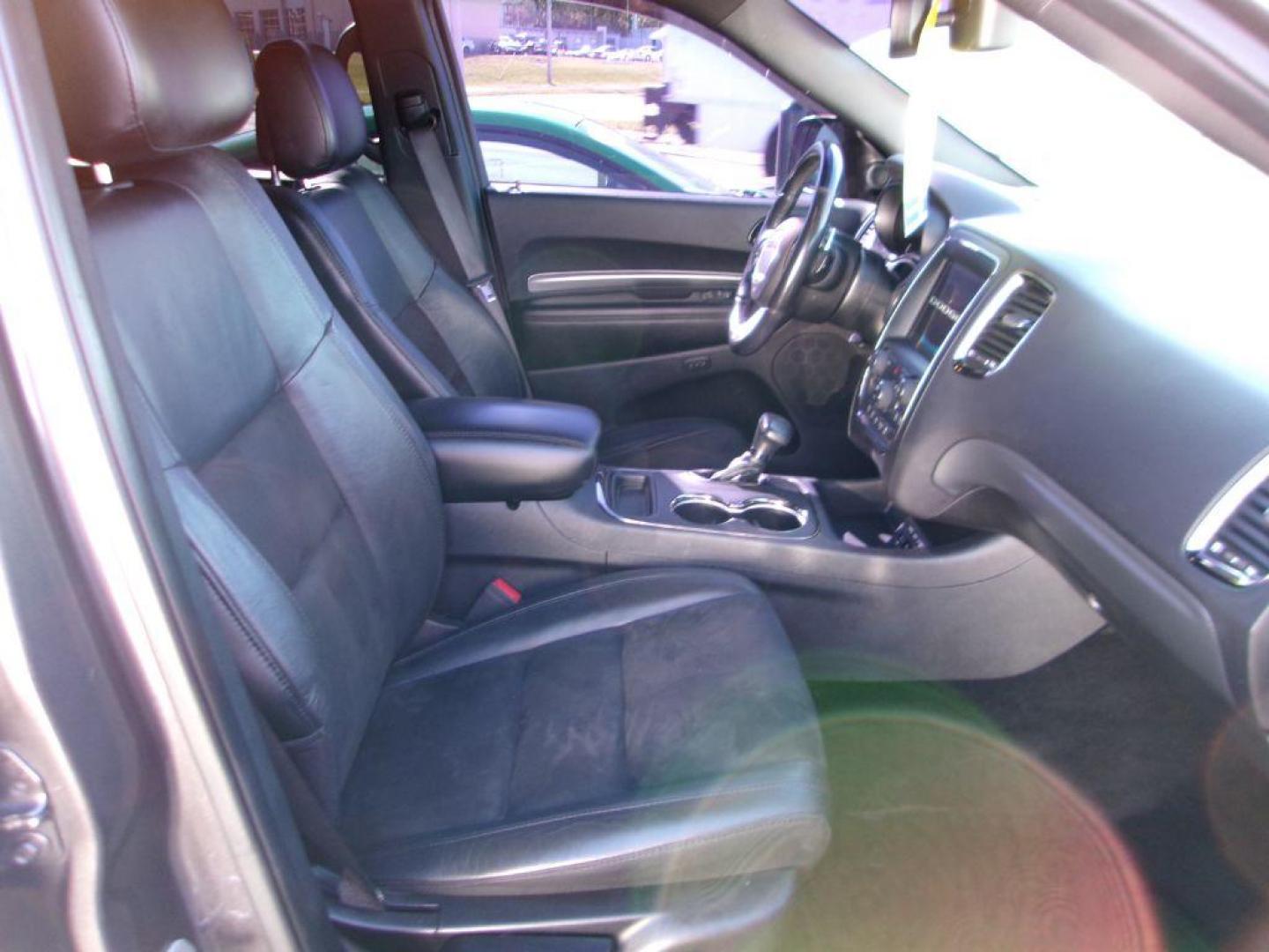 2019 GRAY DODGE DURANGO GT (1C4RDJDG0KC) with an 3.6L engine, Automatic transmission, located at 501 E. Columbia St., Springfield, OH, 45503, (800) 262-7122, 39.925262, -83.801796 - *** New Tires *** Leather *** Moonroof *** LOADED *** GT Plus Package 2BE Leather-Trimmed Bucket Seats with Suede Inserts Heated Steering Wheel Heated Front Seats - Photo#16