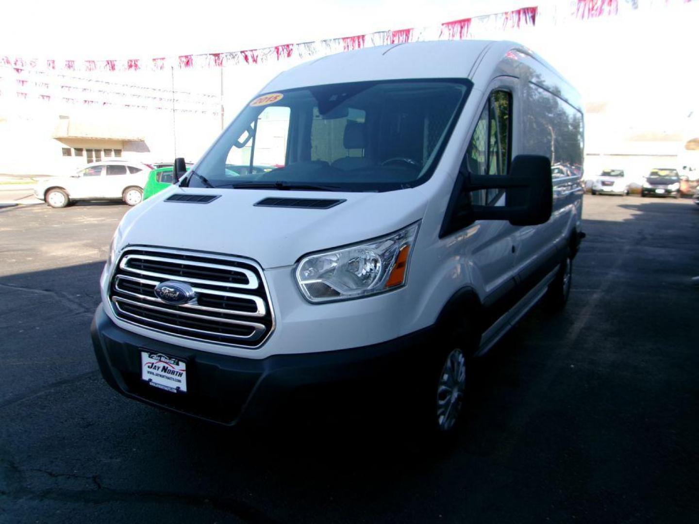 2015 WHITE FORD TRANSIT T-250 (1FTNR2CM2FK) with an 3.7L engine, Automatic transmission, located at 501 E. Columbia St., Springfield, OH, 45503, (800) 262-7122, 39.925262, -83.801796 - Photo#5