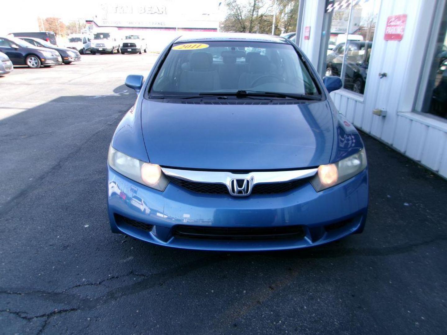 2011 BLUE HONDA CIVIC LX (19XFA1F51BE) with an 1.8L engine, Automatic transmission, located at 501 E. Columbia St., Springfield, OH, 45503, (800) 262-7122, 39.925262, -83.801796 - Photo#1