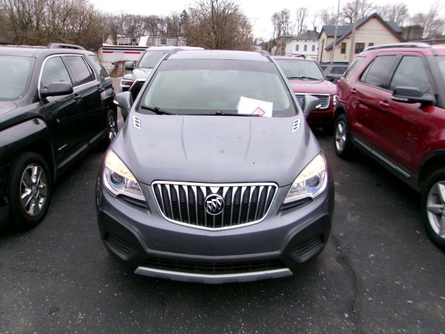2015 GRAY BUICK ENCORE (KL4CJASB4FB) with an 1.4L engine, Automatic transmission, located at 501 E. Columbia St., Springfield, OH, 45503, (800) 262-7122, 39.925262, -83.801796 - Photo#1