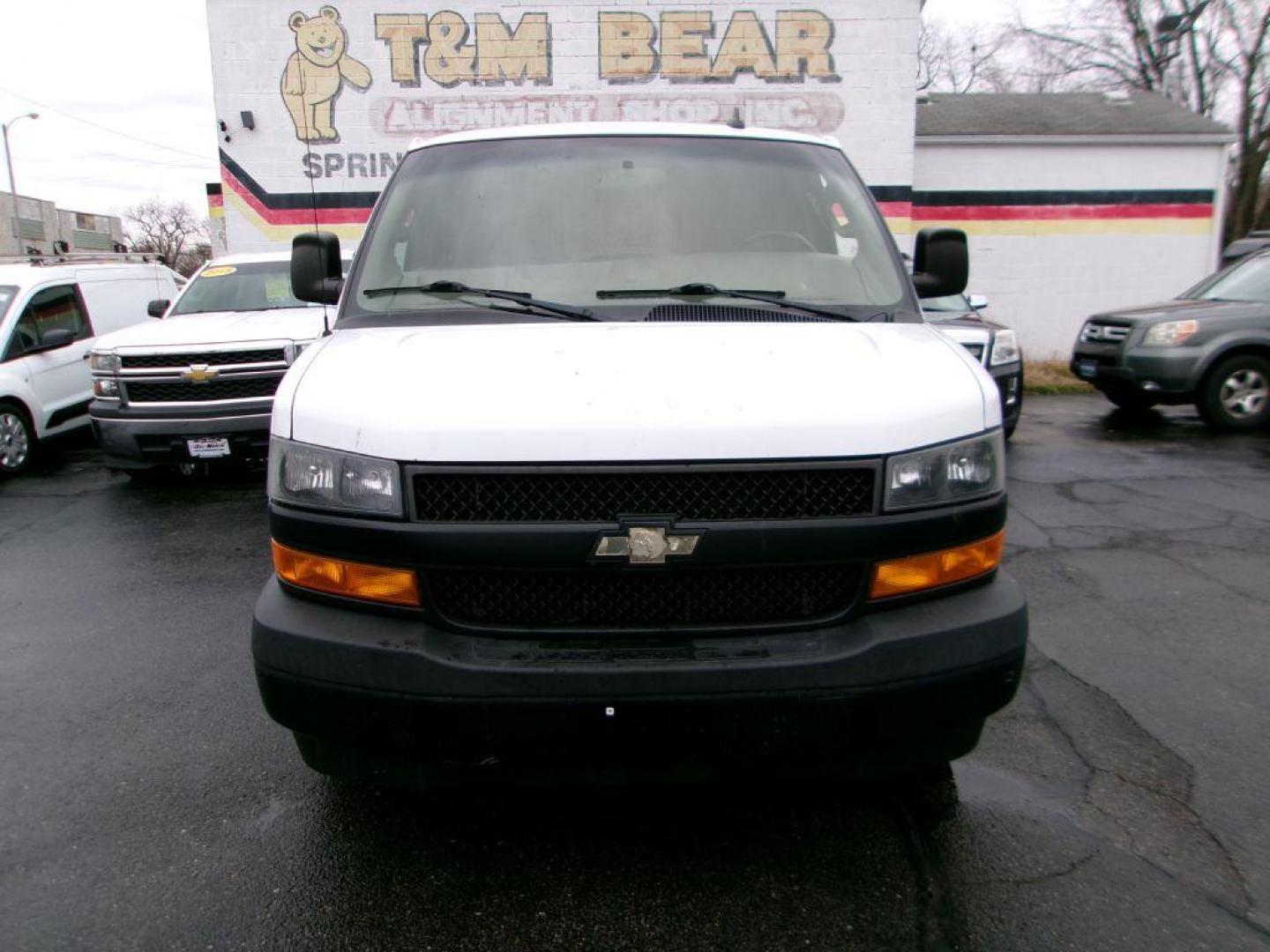 2019 WHITE CHEVROLET EXPRESS G3500 EXTENDED CARGO (1GCZGHFGXK1) with an 6.0L engine, Automatic transmission, located at 501 E. Columbia St., Springfield, OH, 45503, (800) 262-7122, 39.925262, -83.801796 - ***Clean Carfax***Express G3500***6.0L V8***New Battery***New Front Brake Pads and Rotors***New Tires***Fresh Oil Change***Ready To Go*** Jay North Auto has offered hand picked vehicles since 1965! Our customer's enjoy a NO pressure buying experience with a small town feel. All of our vehicles - Photo#1
