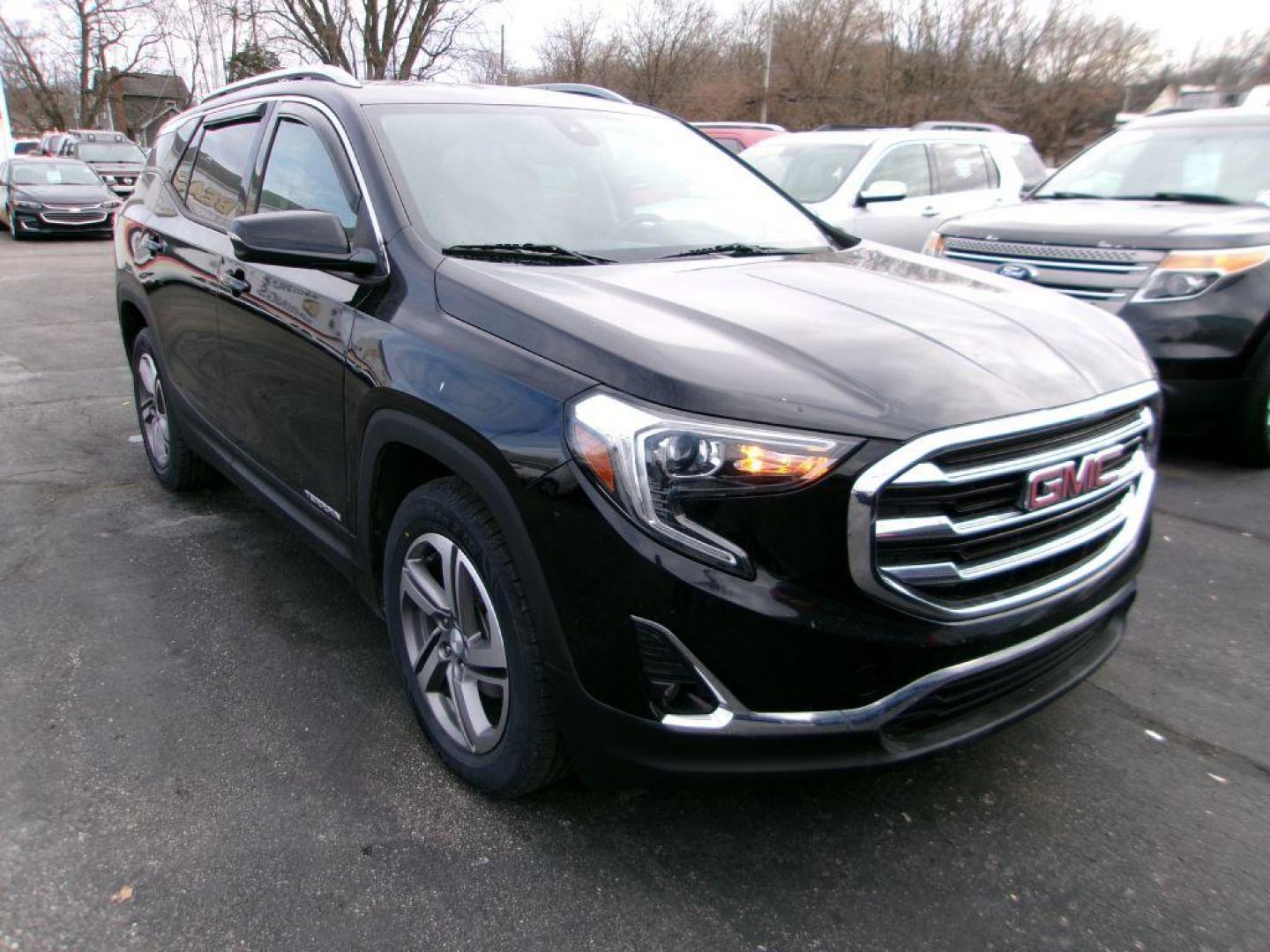 2018 BLACK GMC TERRAIN SLT (3GKALPEV8JL) with an 1.5L engine, Automatic transmission, located at 501 E. Columbia St., Springfield, OH, 45503, (800) 262-7122, 39.925262, -83.801796 - *** New Tires *** Leather *** Heated Seats *** SLT *** FWD *** Nice *** Jay North Auto has offered hand picked vehicles since 1965! Our customer's enjoy a NO pressure buying experience with a small town feel. We are a preferred dealer for many local credit unions and lenders. Bad credit? No Cre - Photo#0